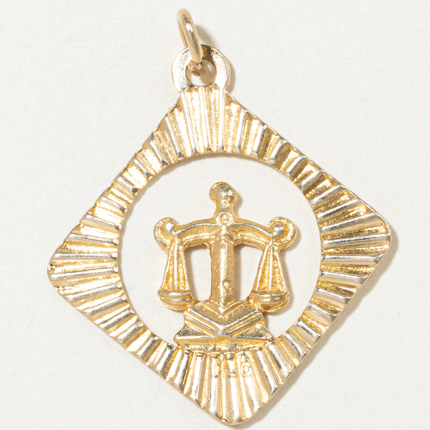 10k Yellow Gold Libra Zodiac Charm