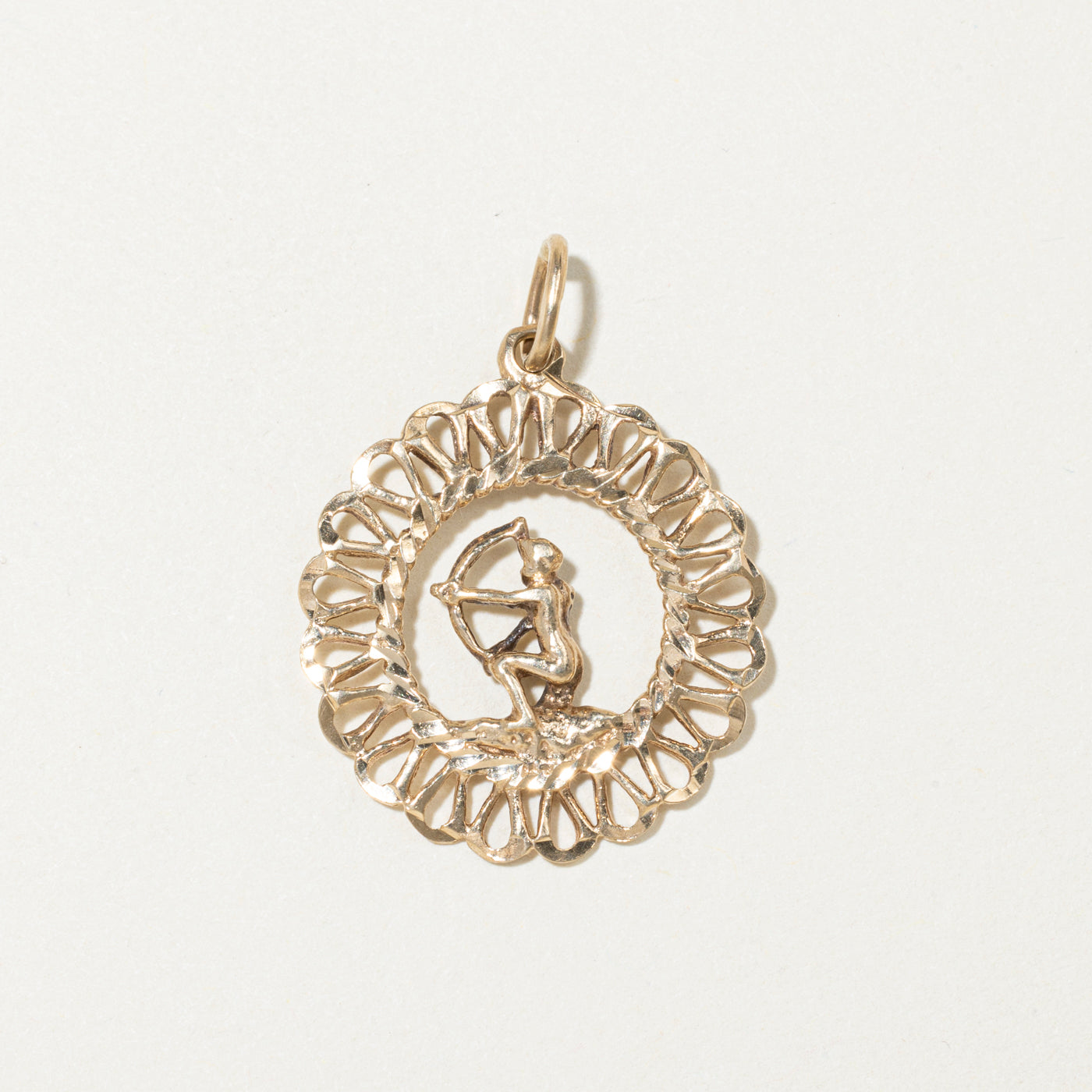 10k Yellow Gold Sagittarius Zodiac Charm