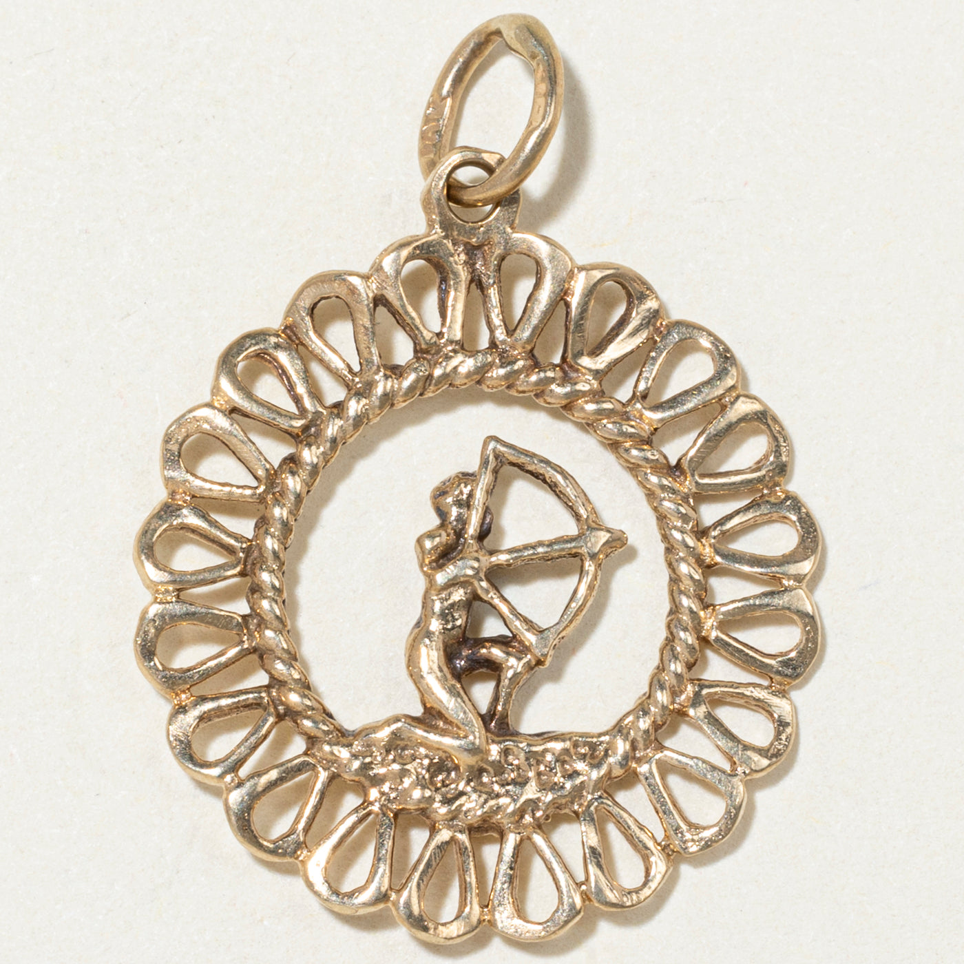 10k Yellow Gold Sagittarius Zodiac Charm
