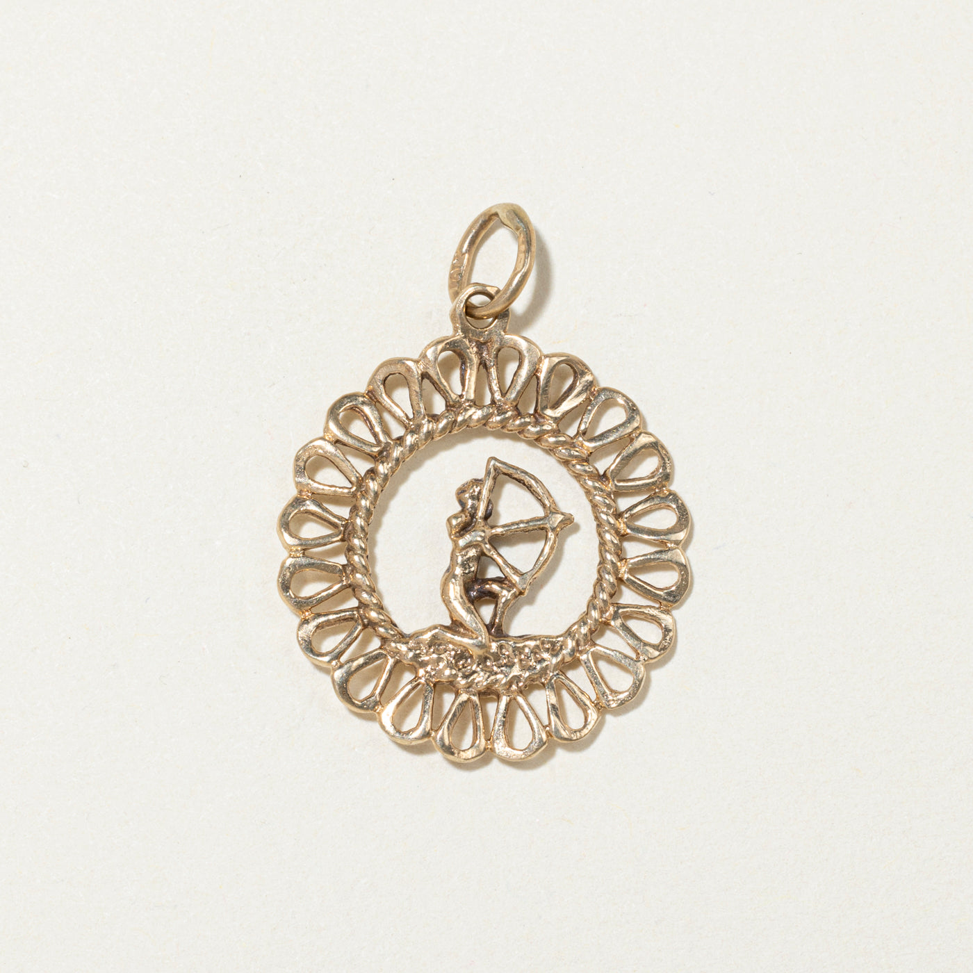 10k Yellow Gold Sagittarius Zodiac Charm