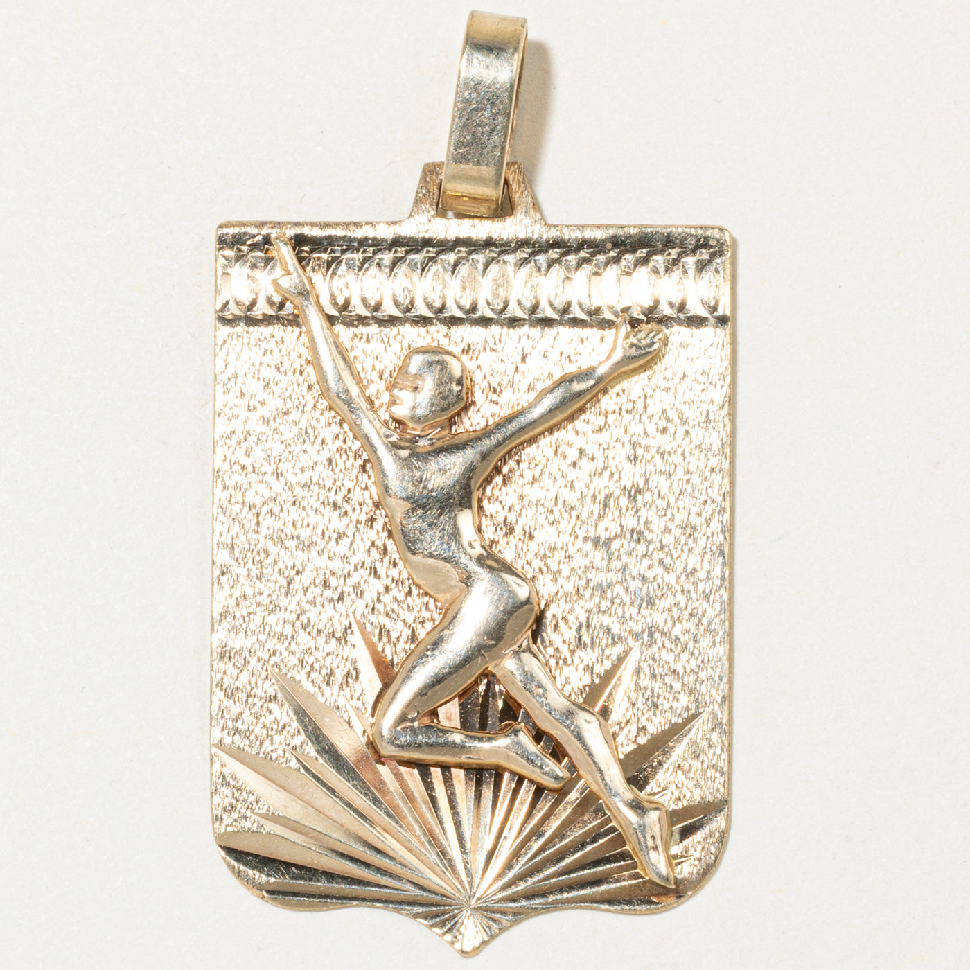 10k Yellow Gold Athlete Pendant