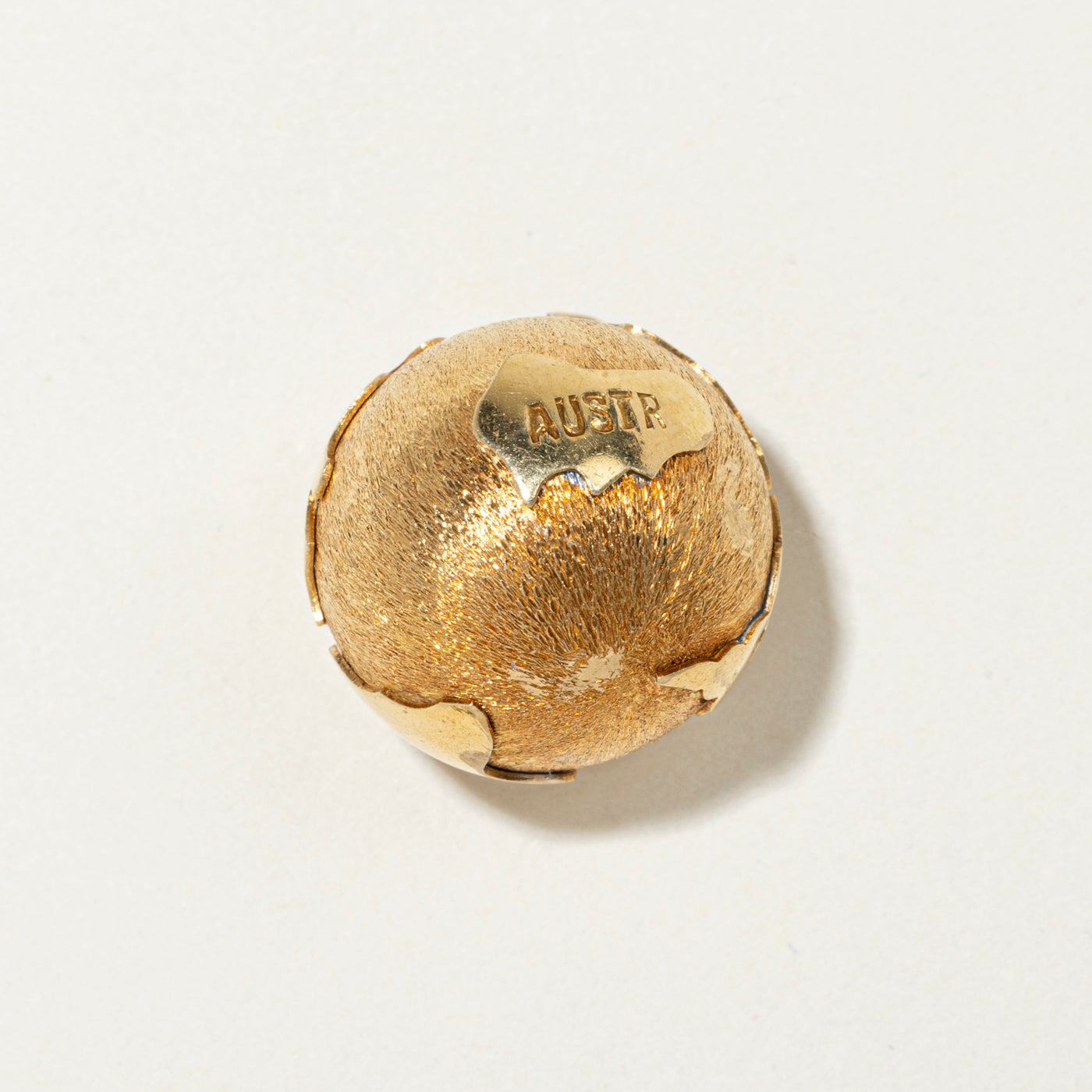 18k Yellow Gold Globe Charm
