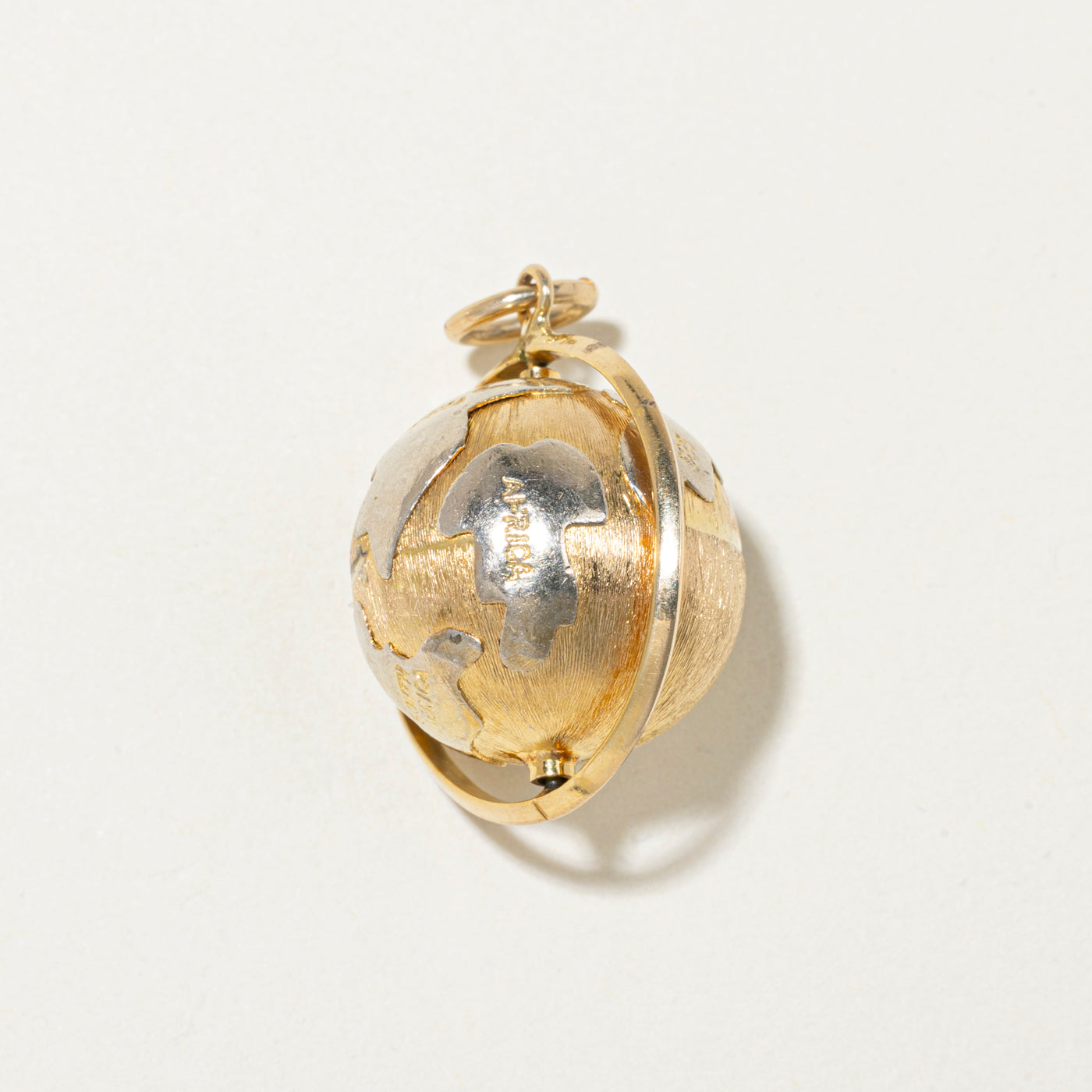 14k Yellow Gold Globe Charm