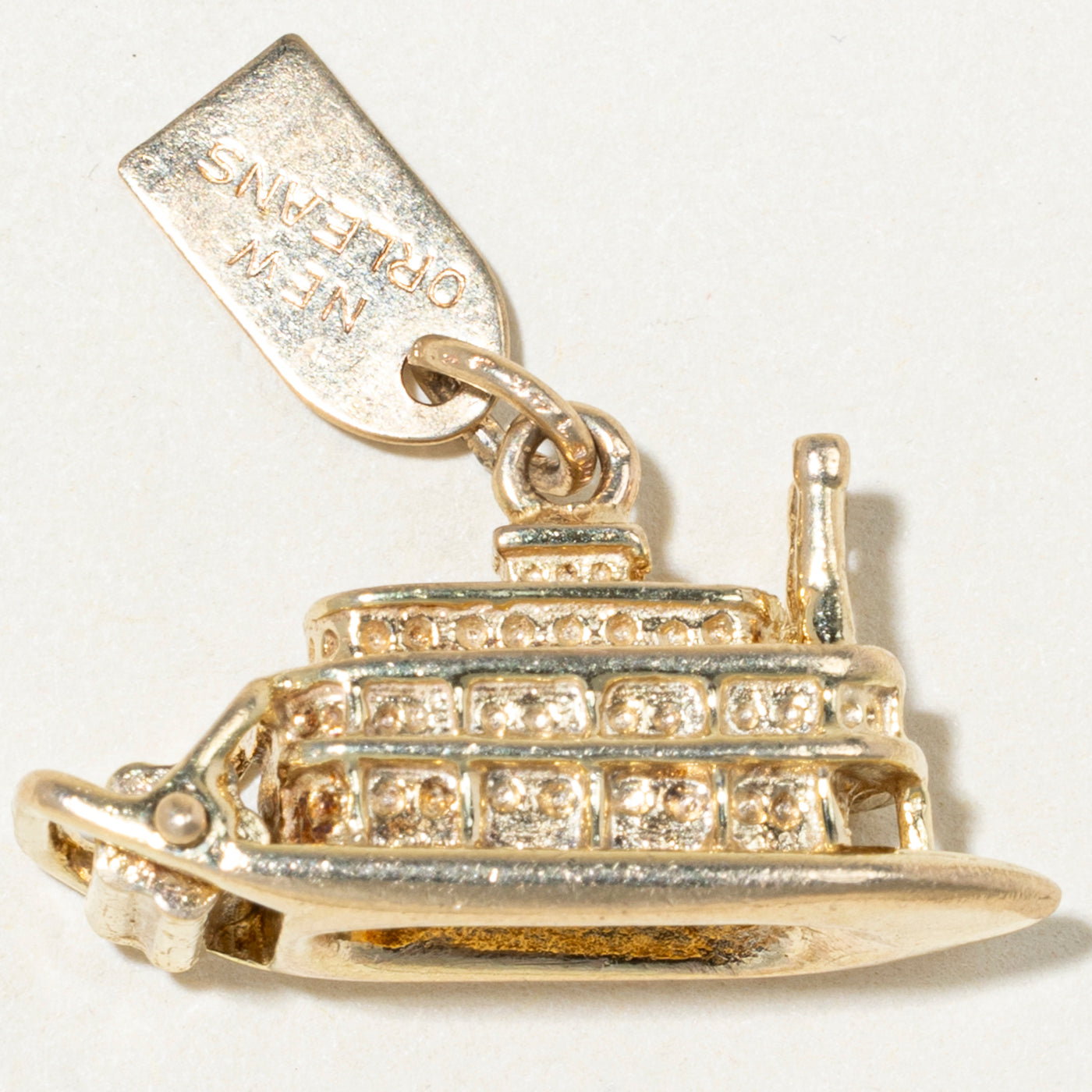 14k Yellow Gold "New Orleans" Riverboat Charm