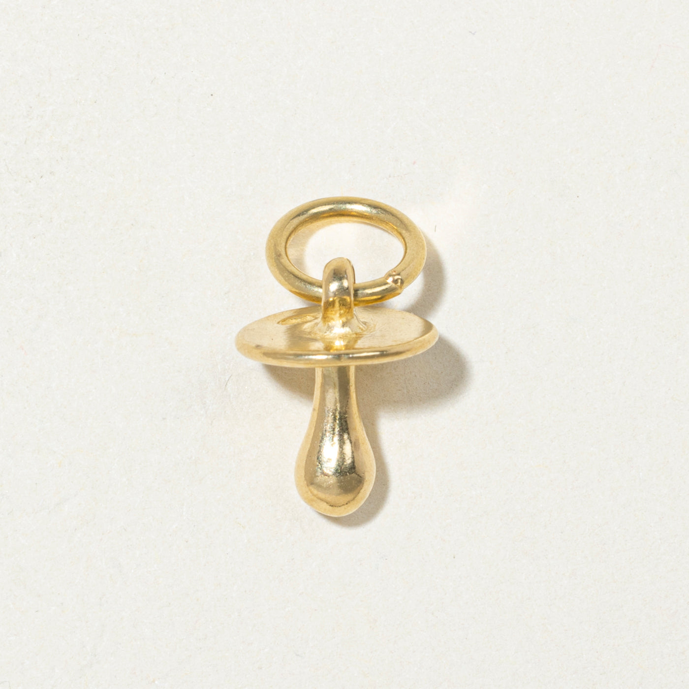 18k Yellow Gold Baby Pacifier Charm