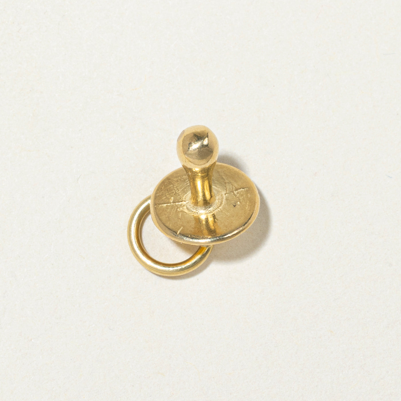 18k Yellow Gold Baby Pacifier Charm