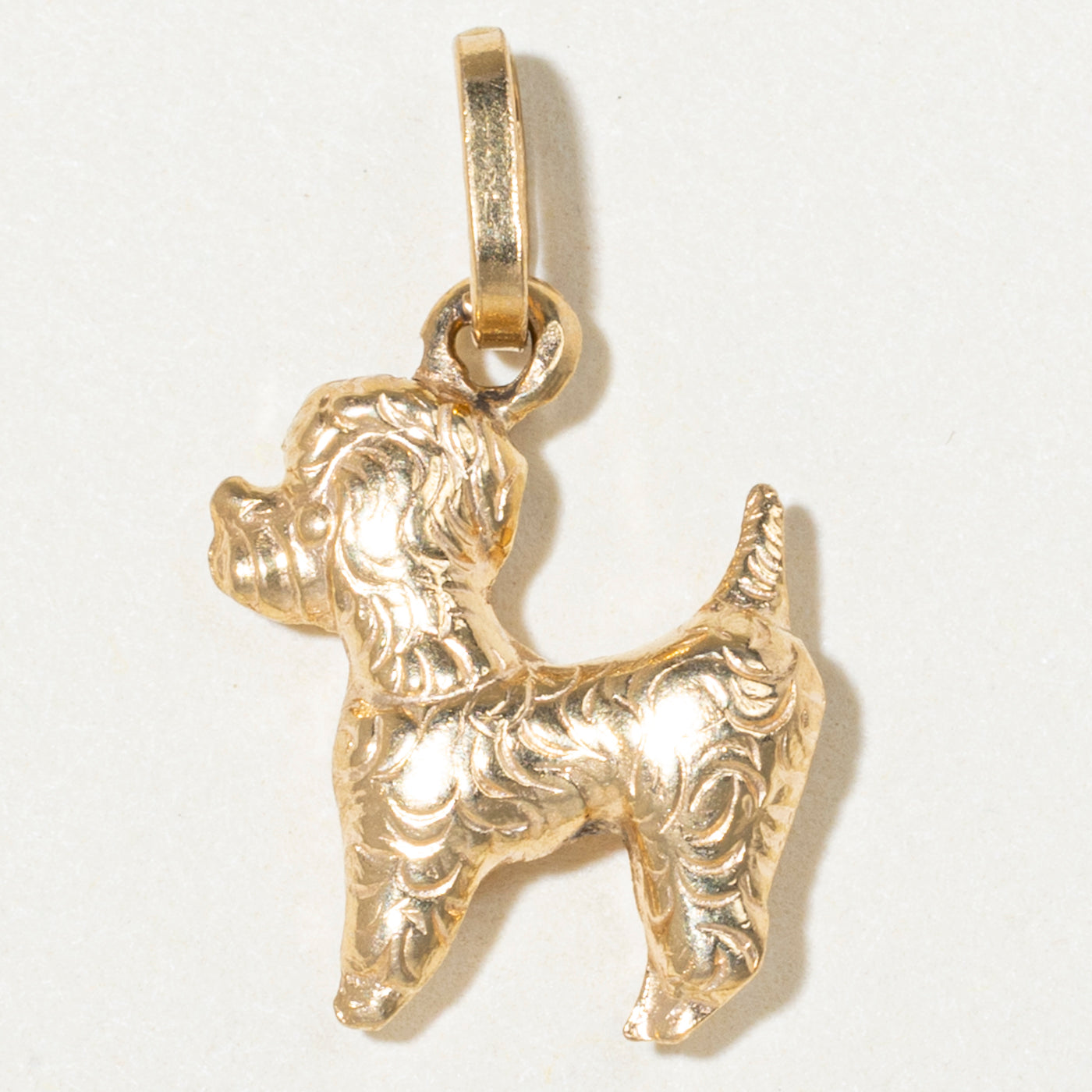 18k Yellow Gold Poodle Charm