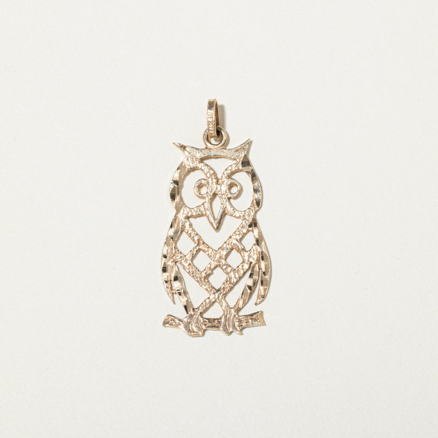 10k Yellow Gold Owl Charm