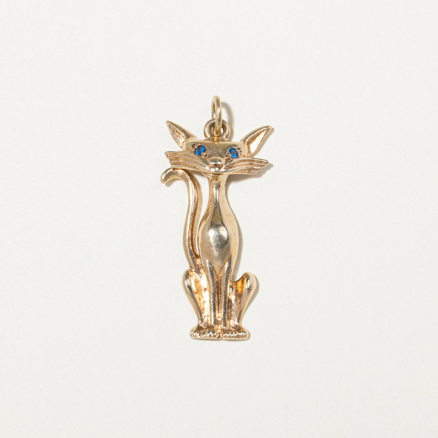 10k Yellow Gold Cat Charm