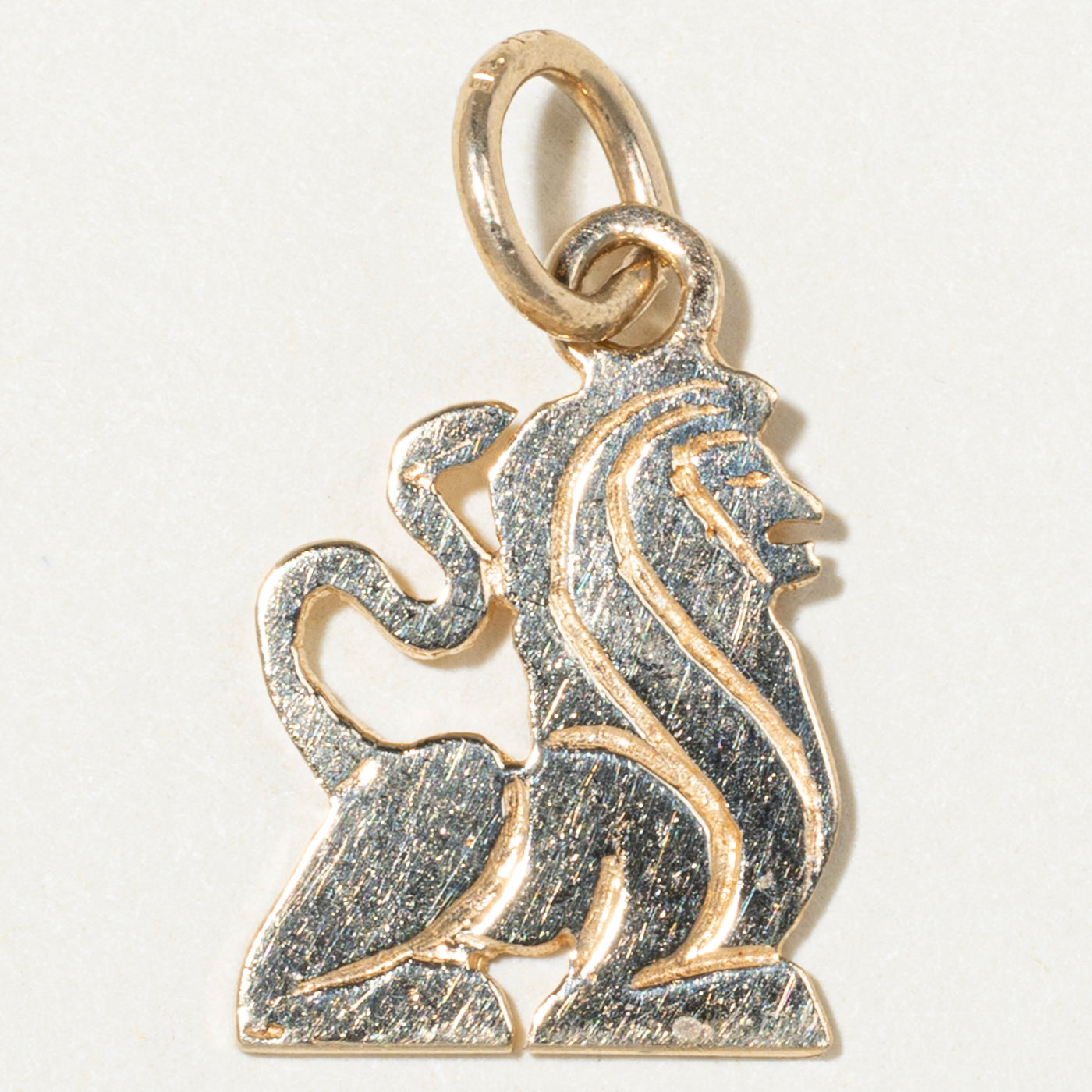 10k Yellow Gold Lion Charm