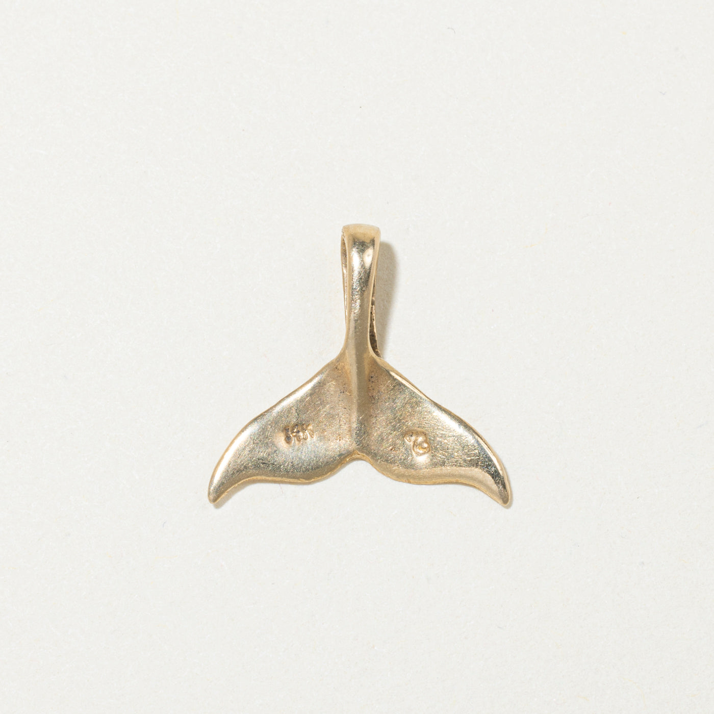 14k Yellow Gold Fish Tail Charm