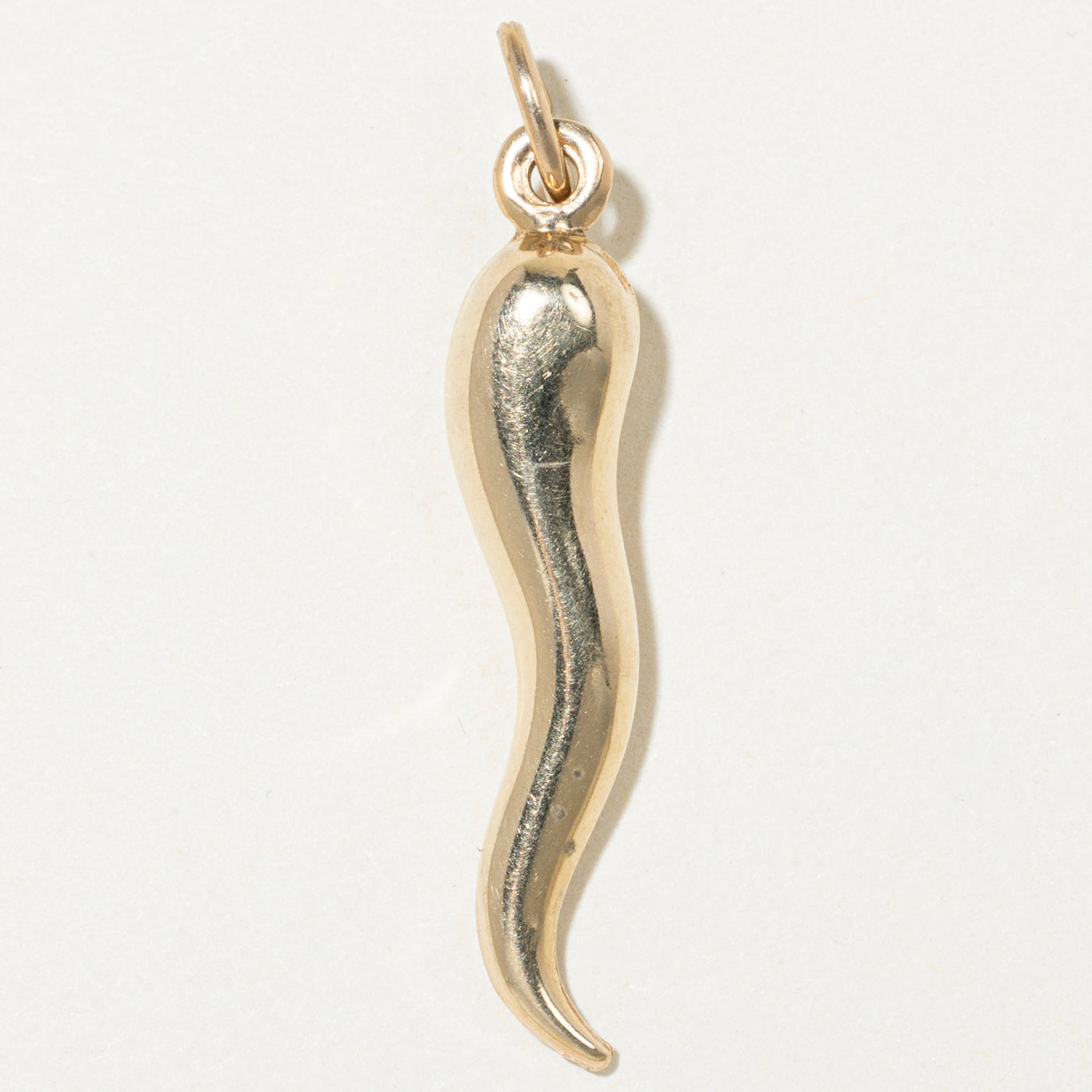 10k Yellow Gold Cornicello Italian Horn Charm
