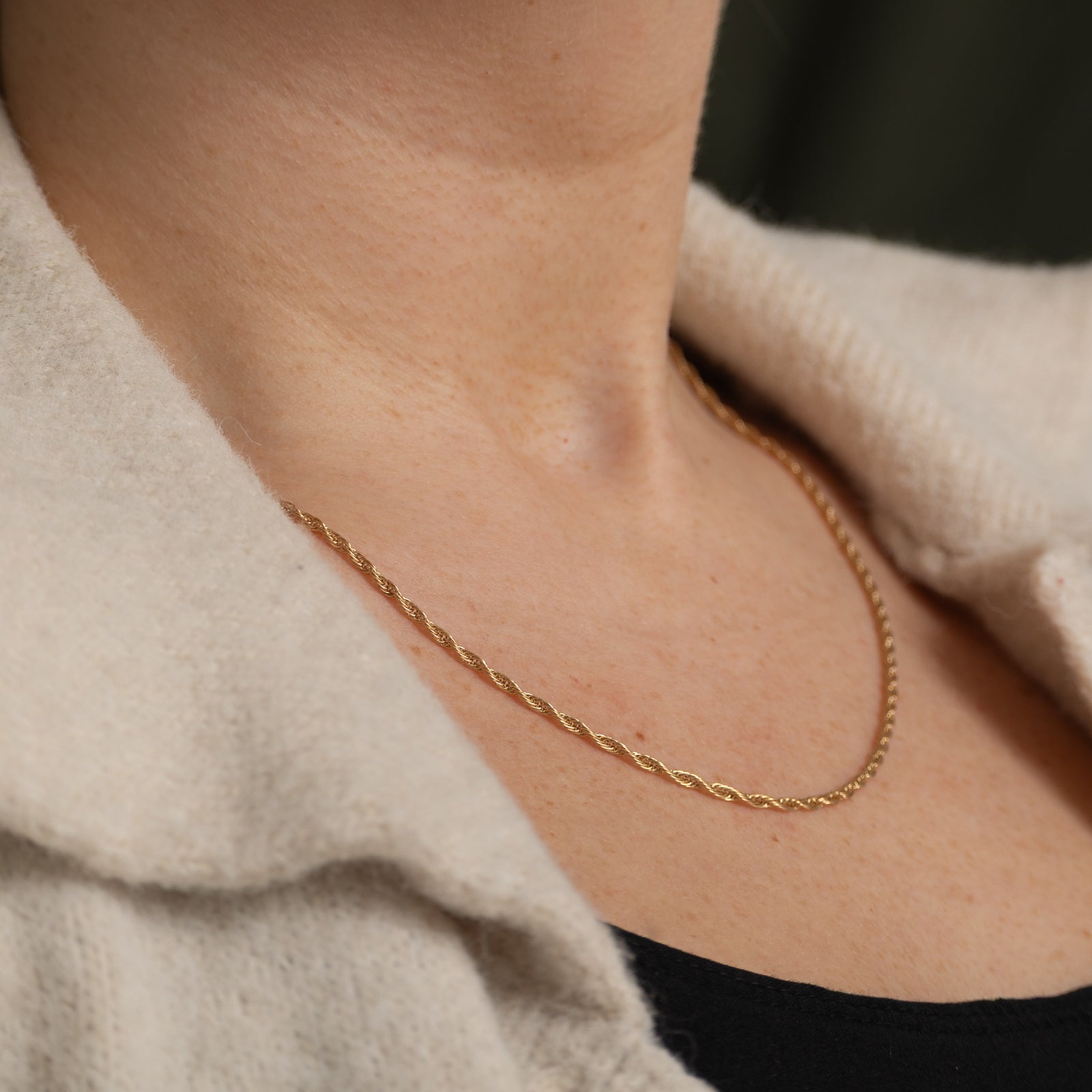 10k Yellow Gold Rope Chain | 18"