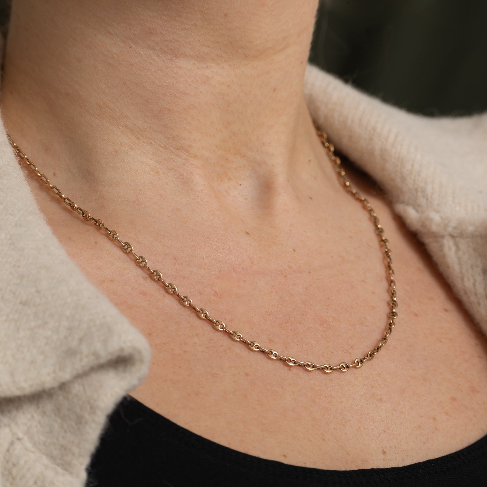 10k Yellow Gold Anchor Link Chain | 19"