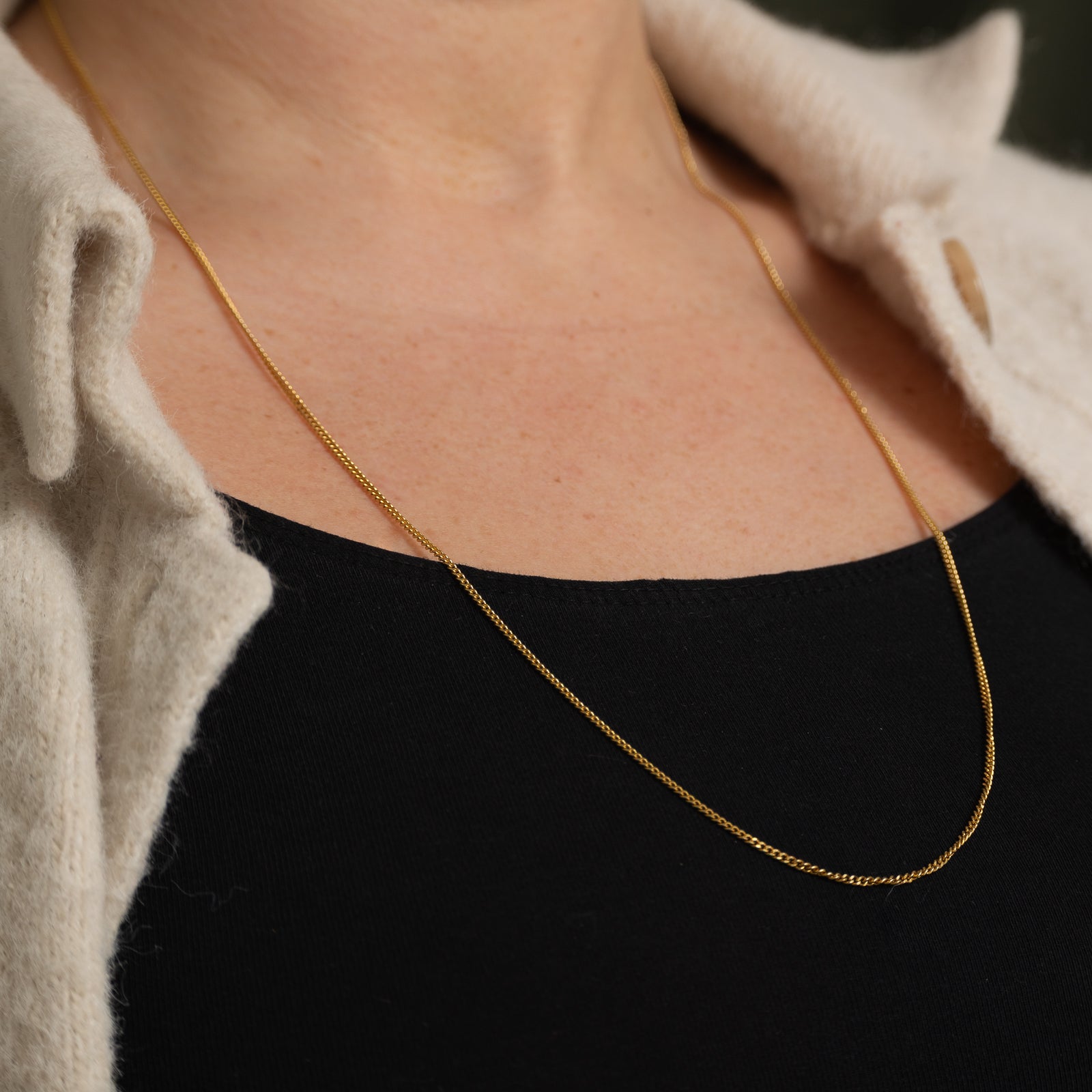 8k Yellow Gold Curb Link Chain | 27.5"