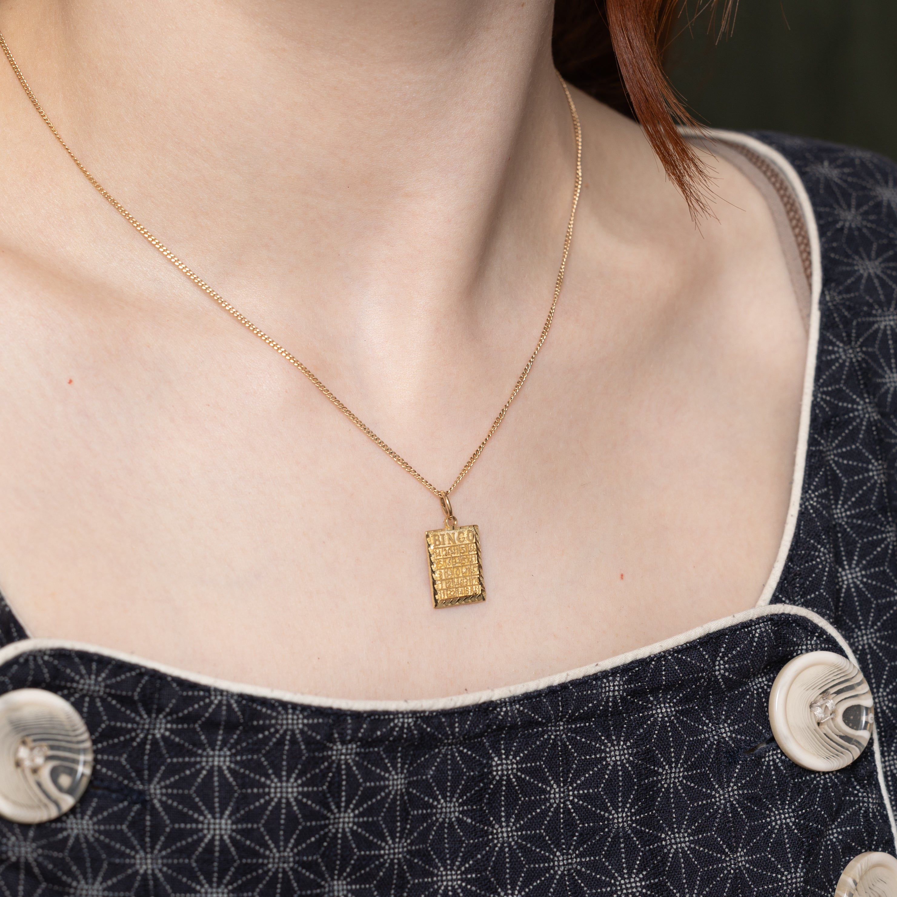 10k Yellow Gold Bingo Card Charm