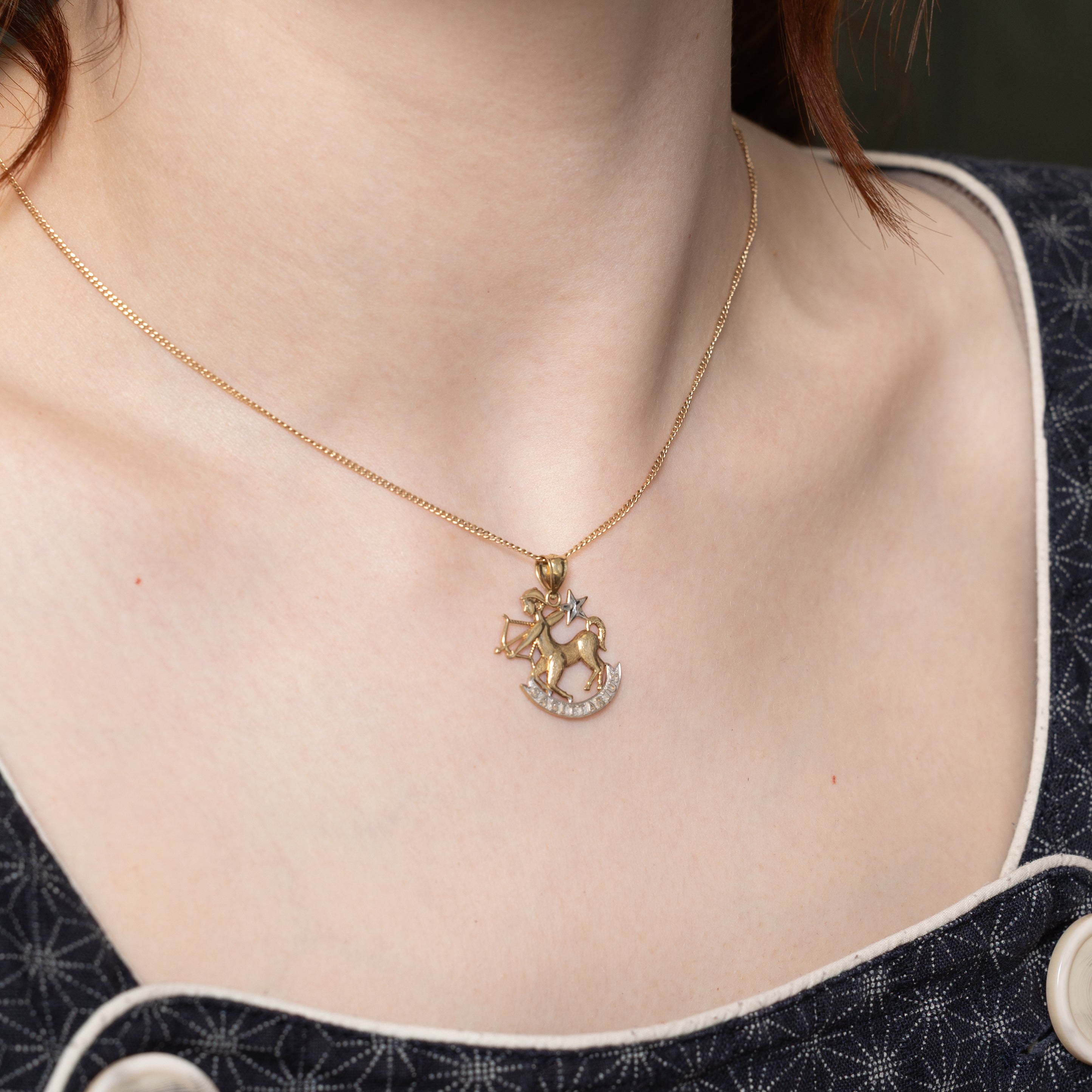 10k Yellow Gold Sagittarius Pendant