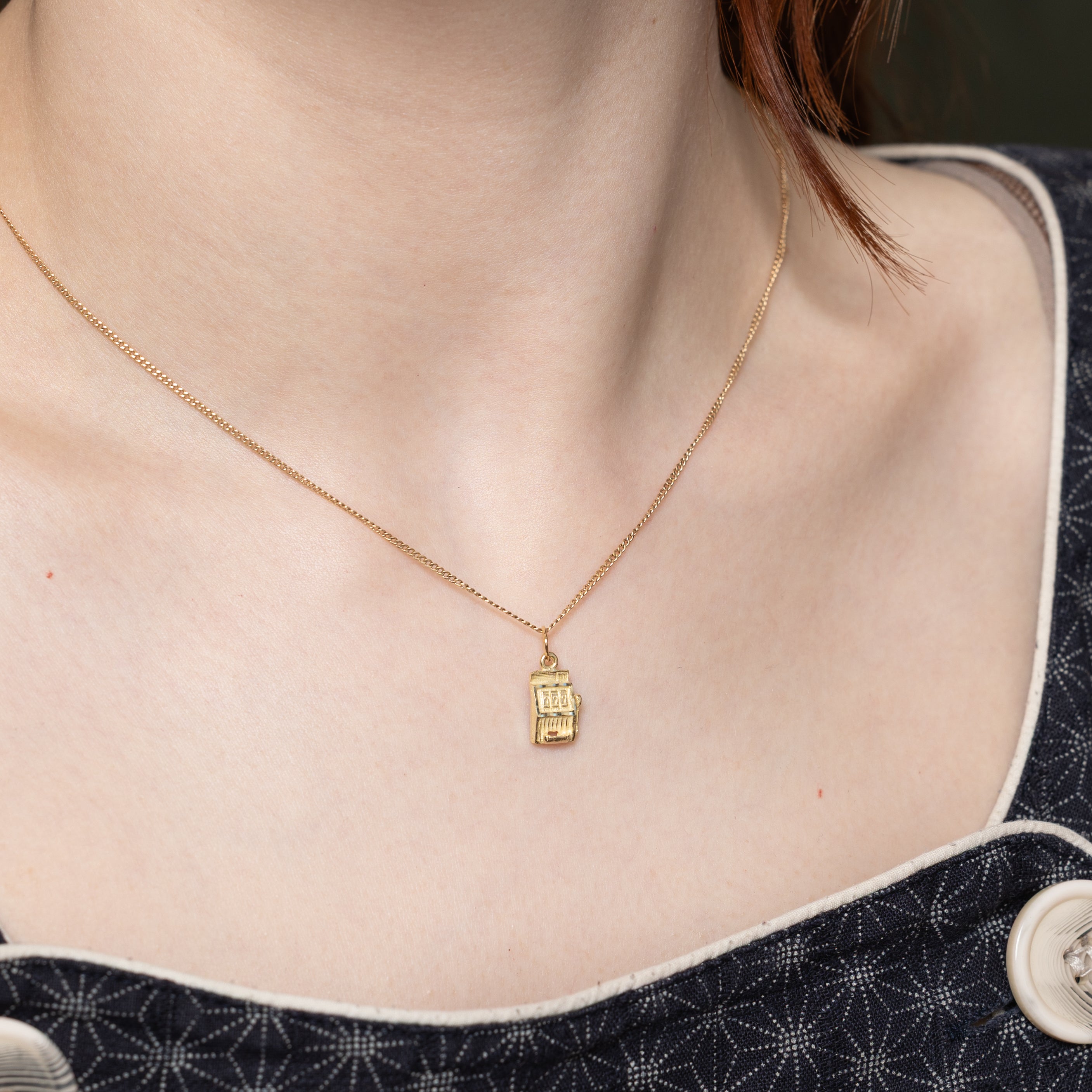 14k Yellow Gold 777 Slot Machine Charm