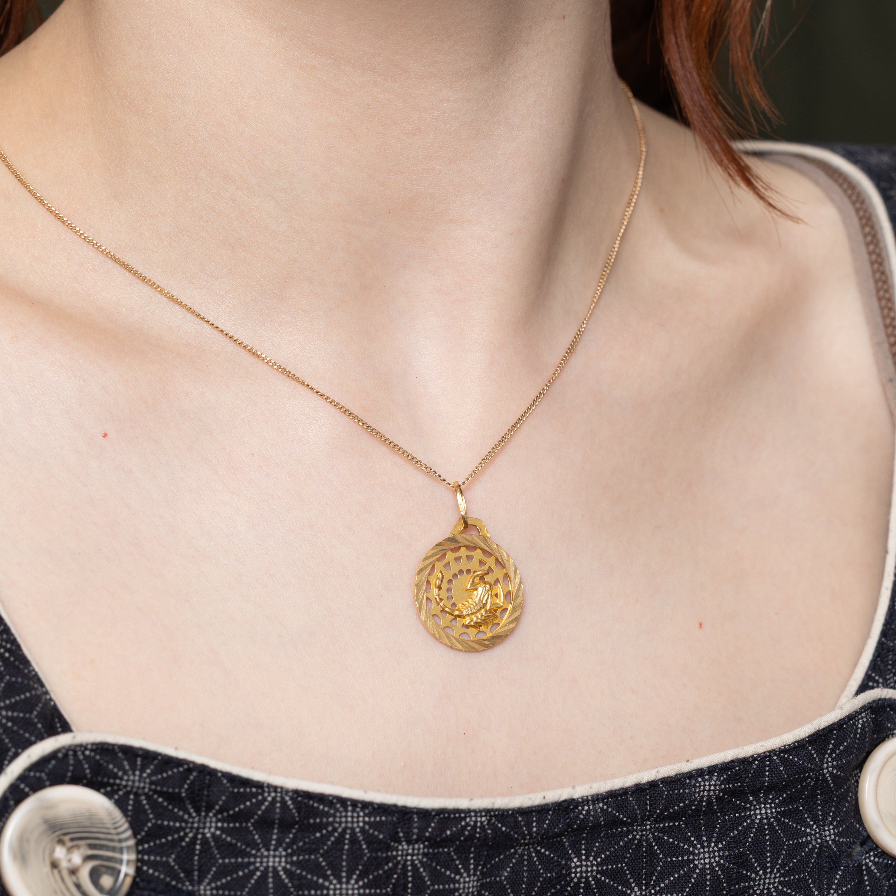 18k Yellow Gold Scorpio Pendant