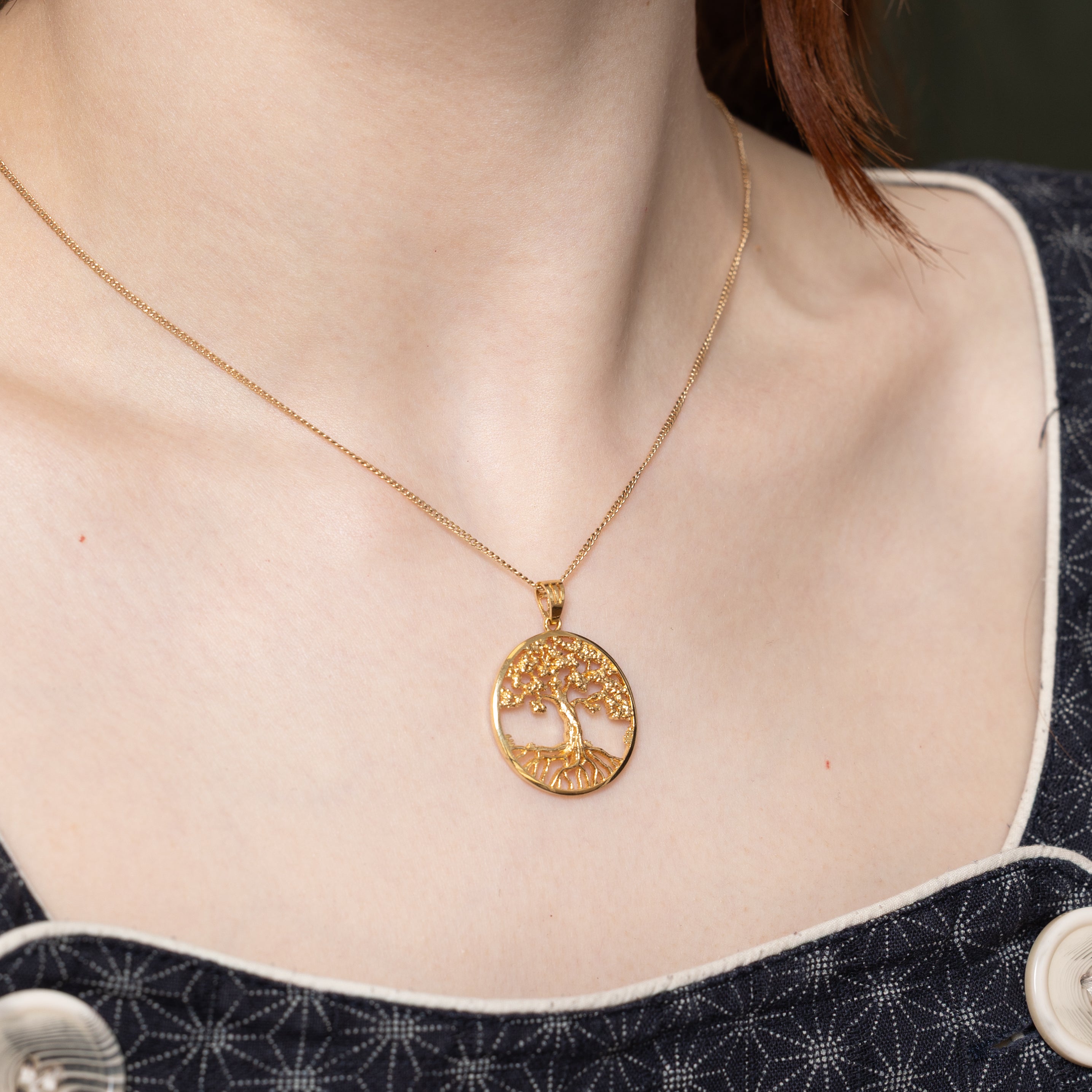 18k Yellow Gold Tree of Life Pendant