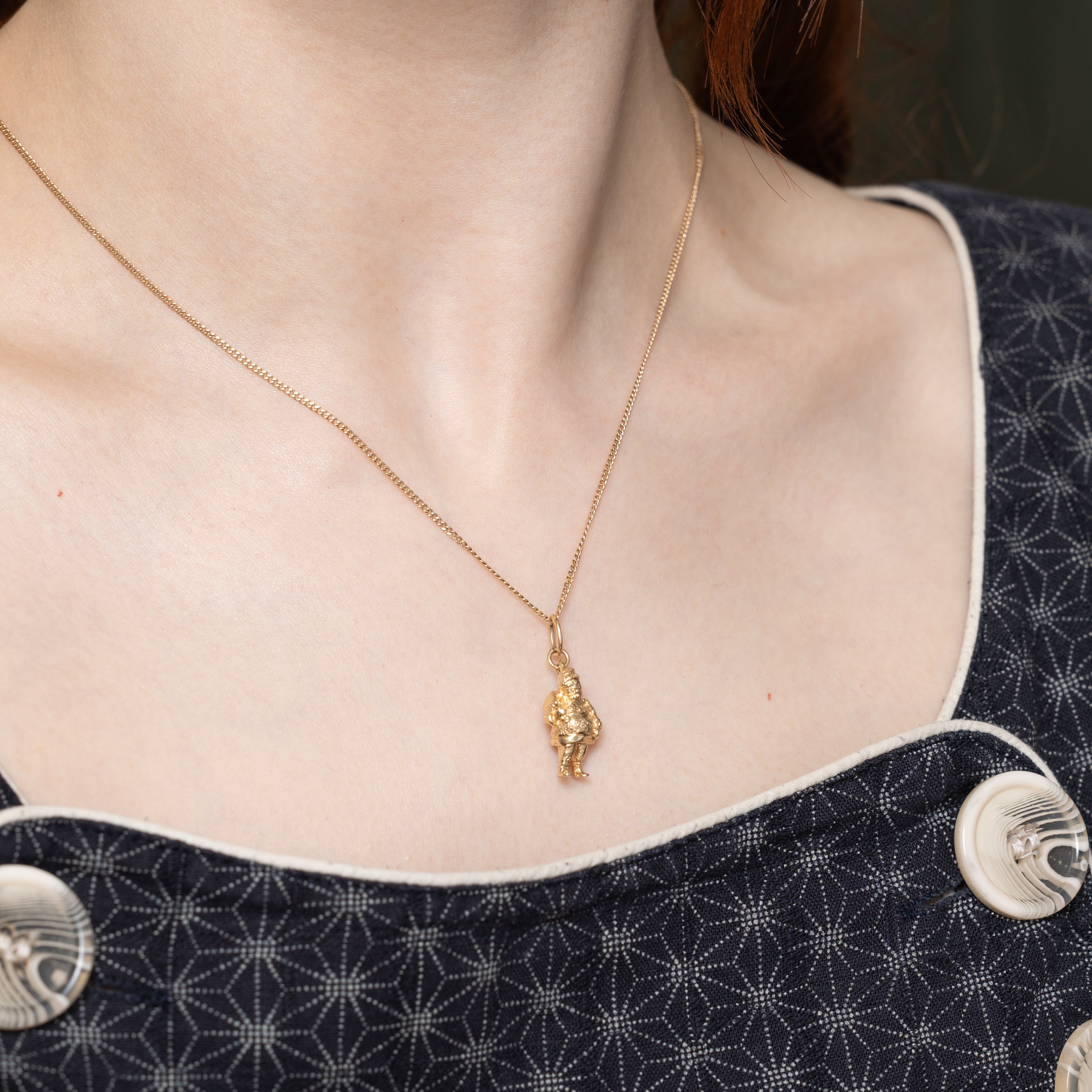 10k Yellow Gold Santa Claus Charm