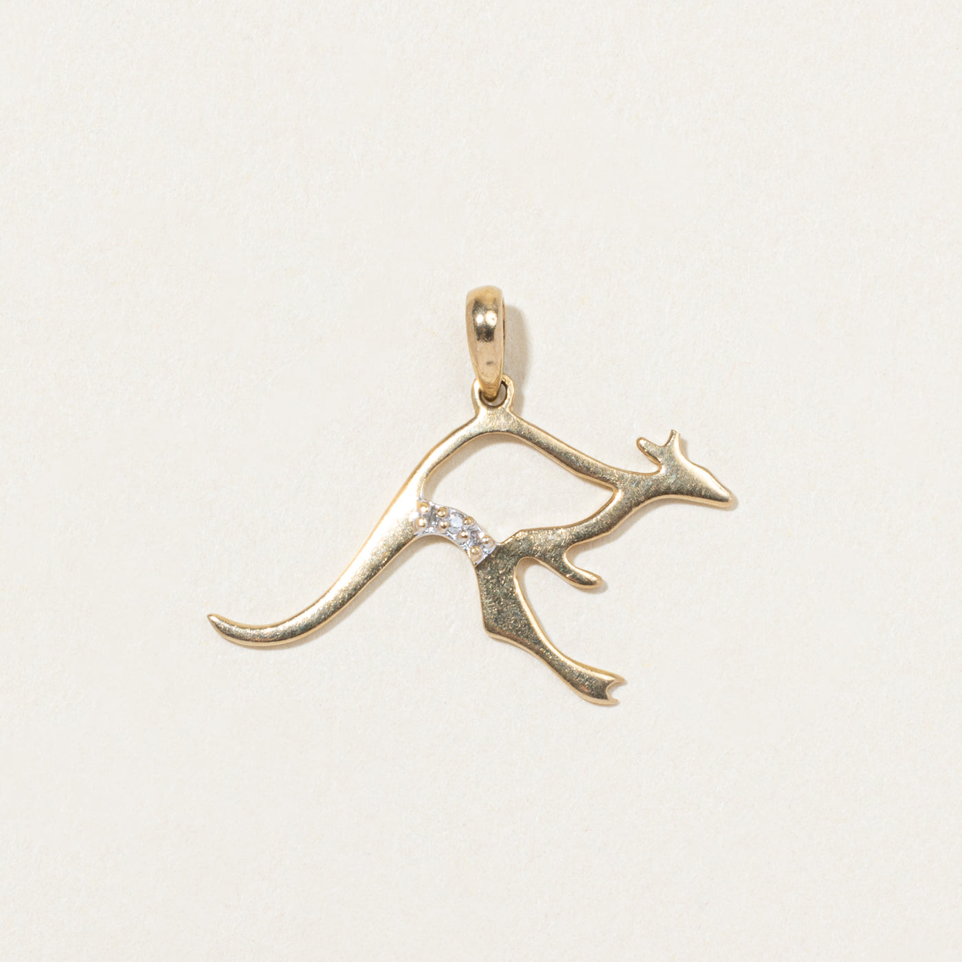 9k Yellow Gold Kangaroo Pendant