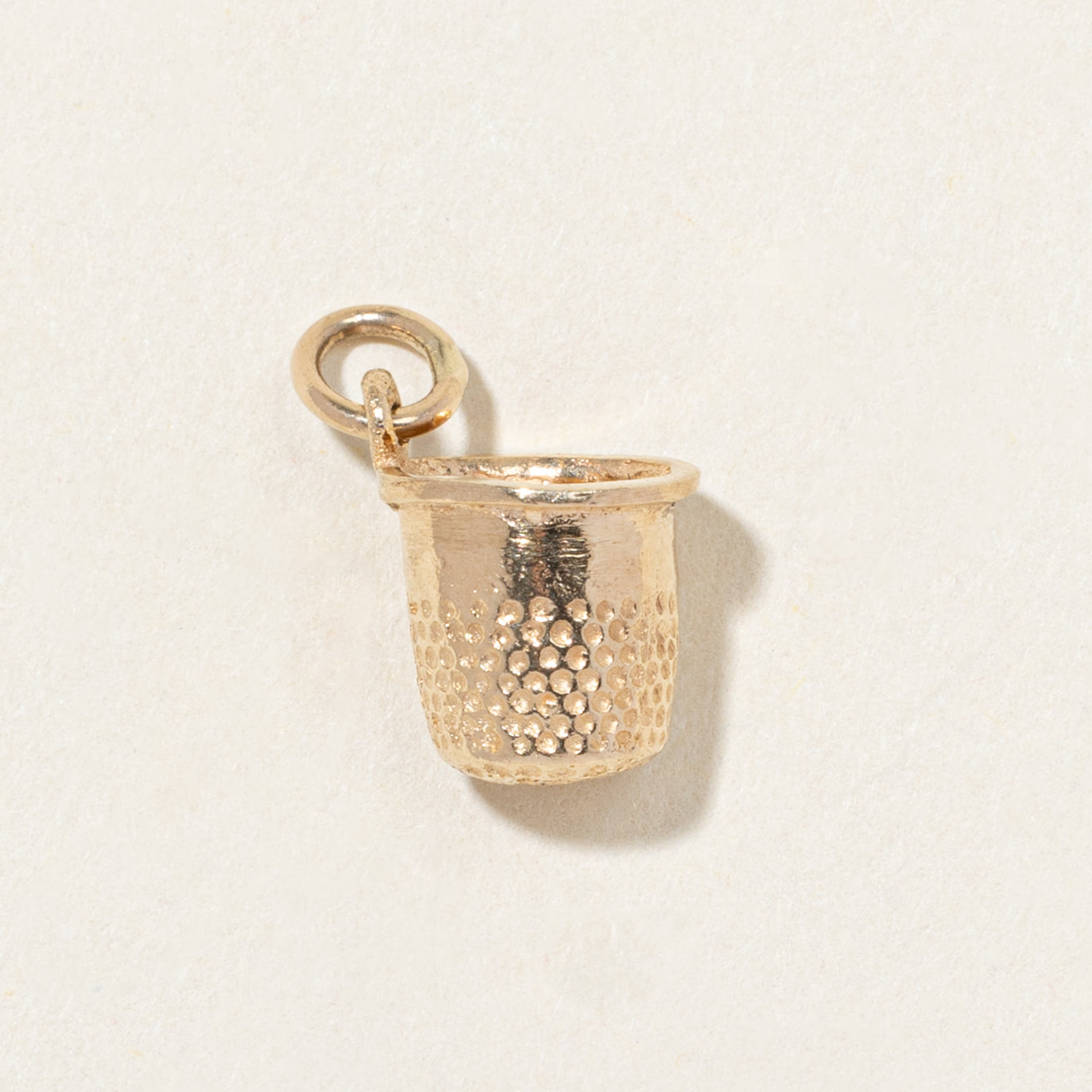 10k Yellow Gold Thimble Charm