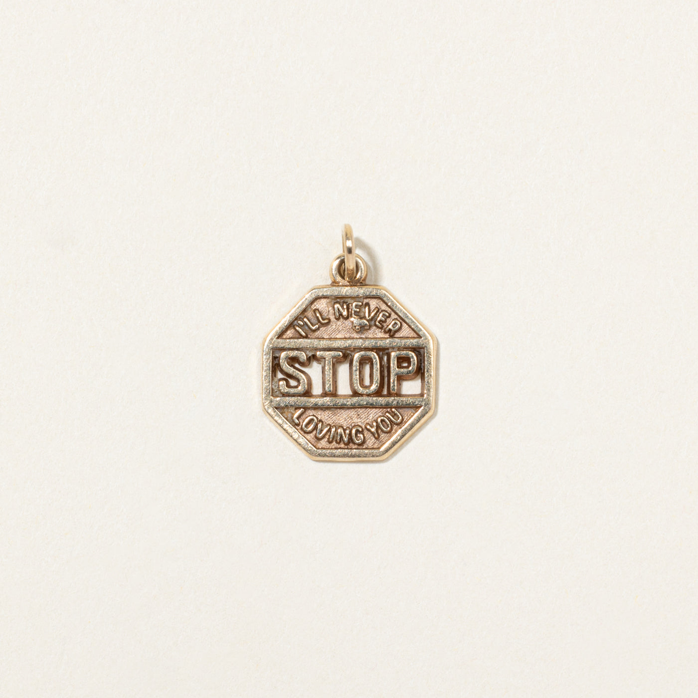 10k Yellow Gold "I'll Never Stop Loving You" Charm