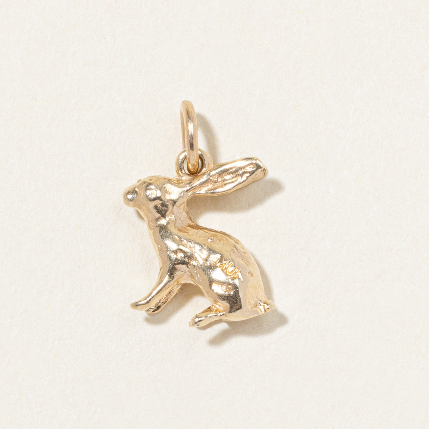 10k Yellow Gold Rabbit Charm