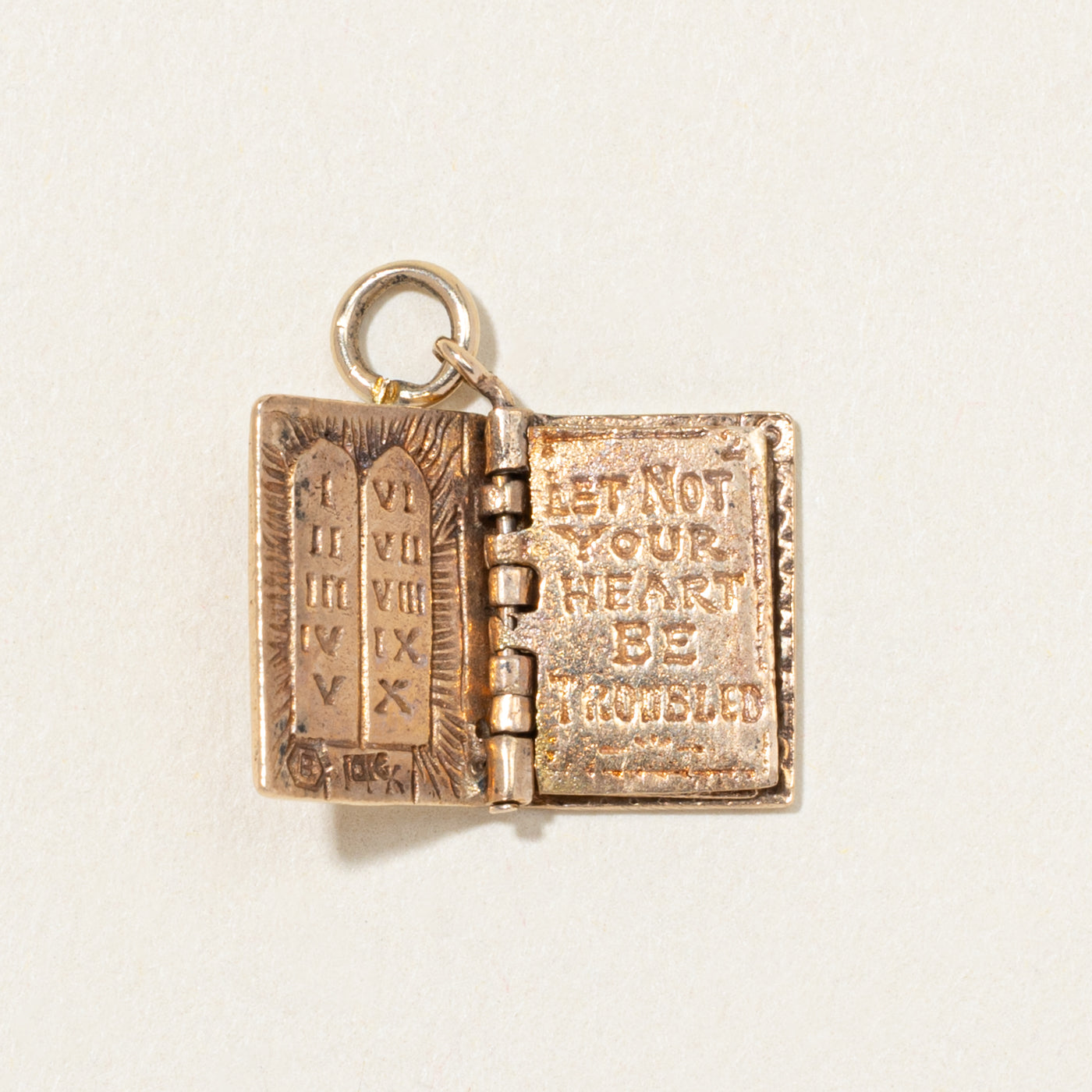 10k Yellow Gold Bible Charm