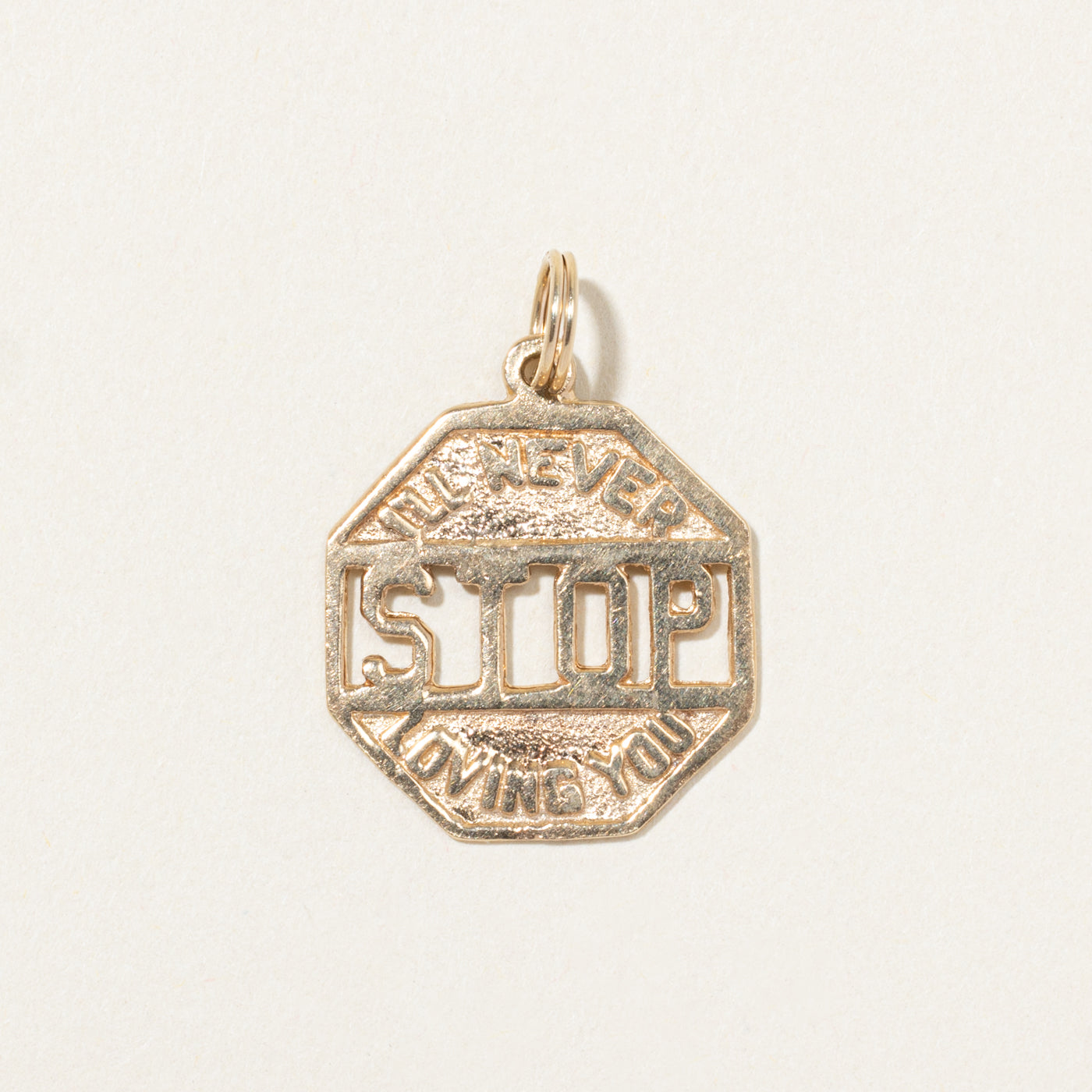 10k Yellow Gold "I'll Never Stop Loving You" Charm