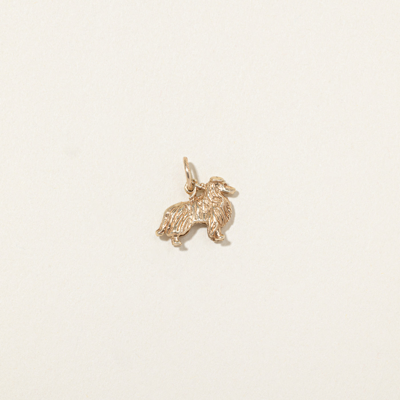 10k Yellow Gold Collie Dog Charm