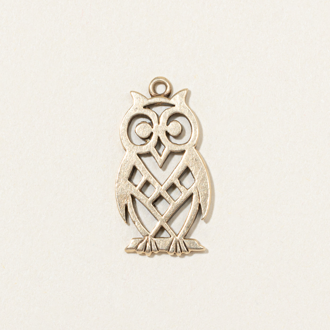 10k Yellow Gold Owl Charm