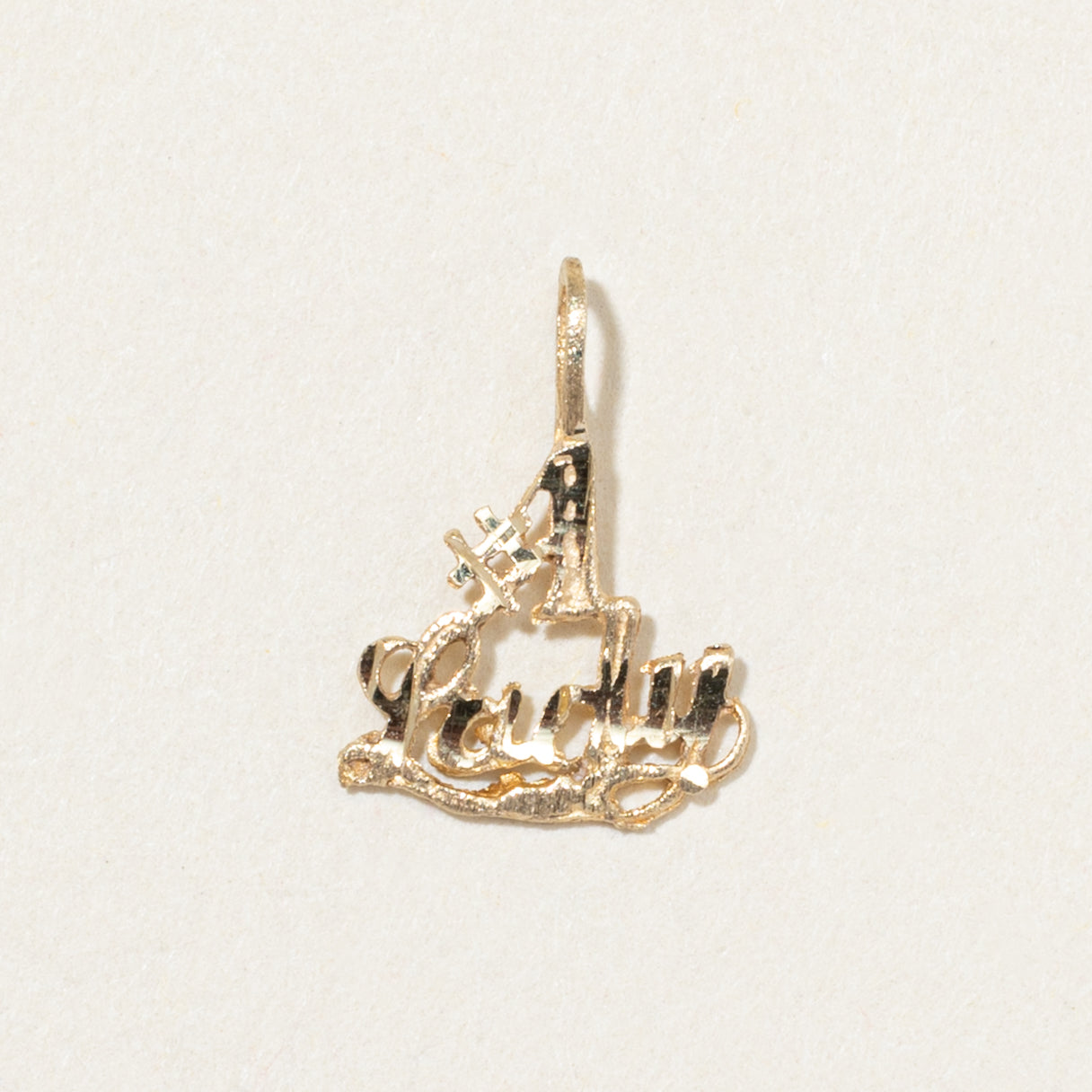 10k Yellow Gold "#1 Lady" Charm