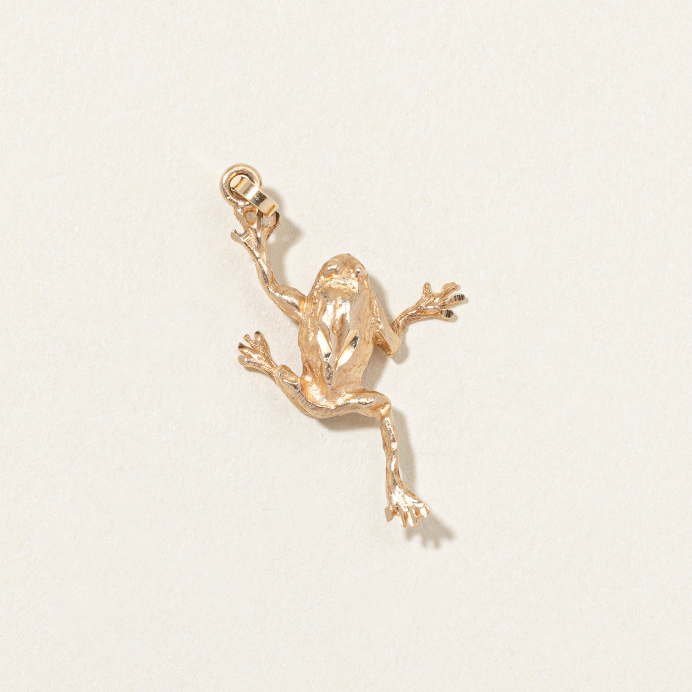 10k Yellow Gold Frog Charm