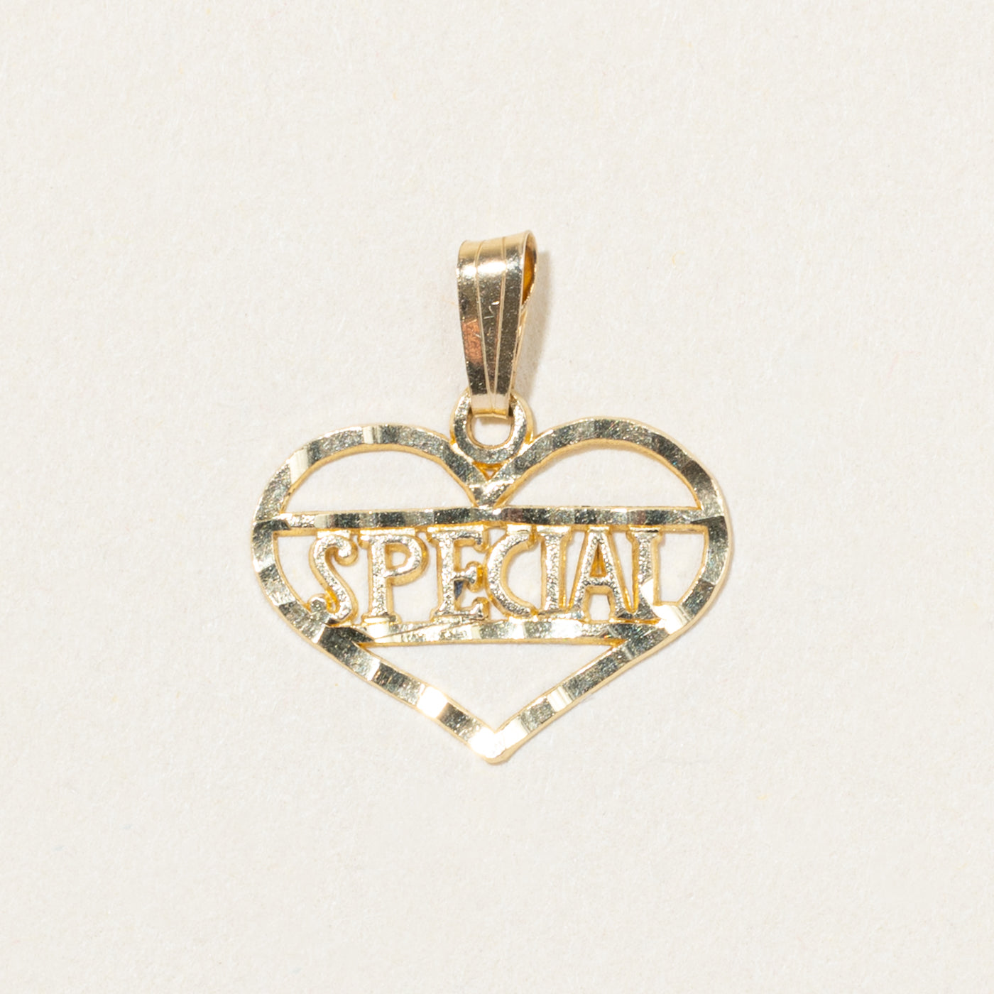 Pendentif cœur « spécial » en or jaune 10 carats