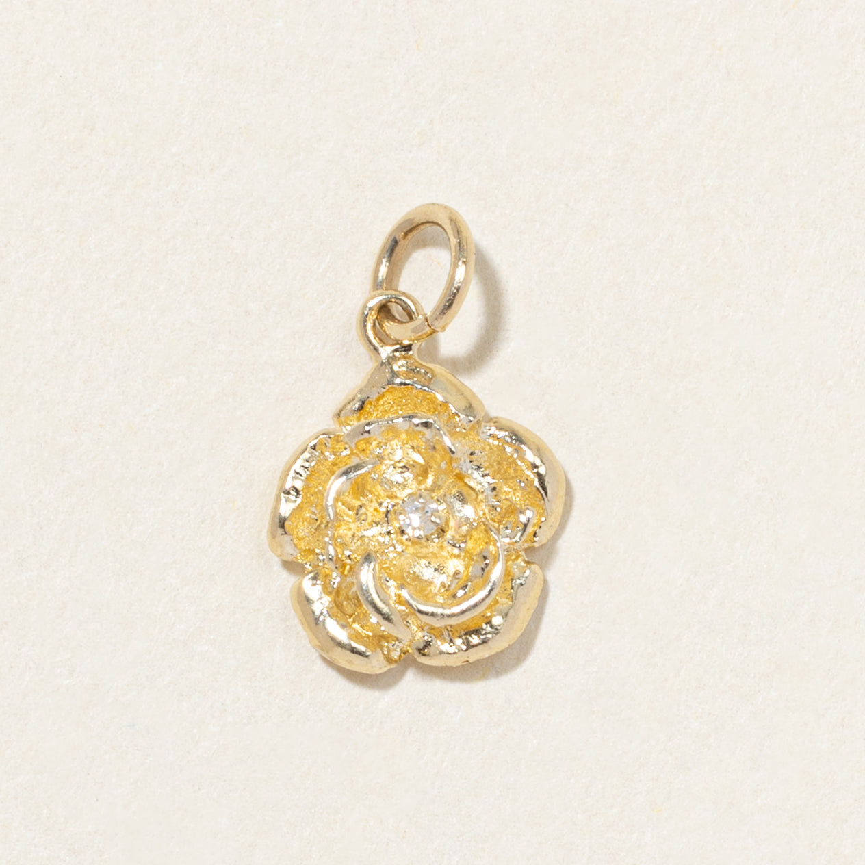 13k Yellow Gold Flower Charm