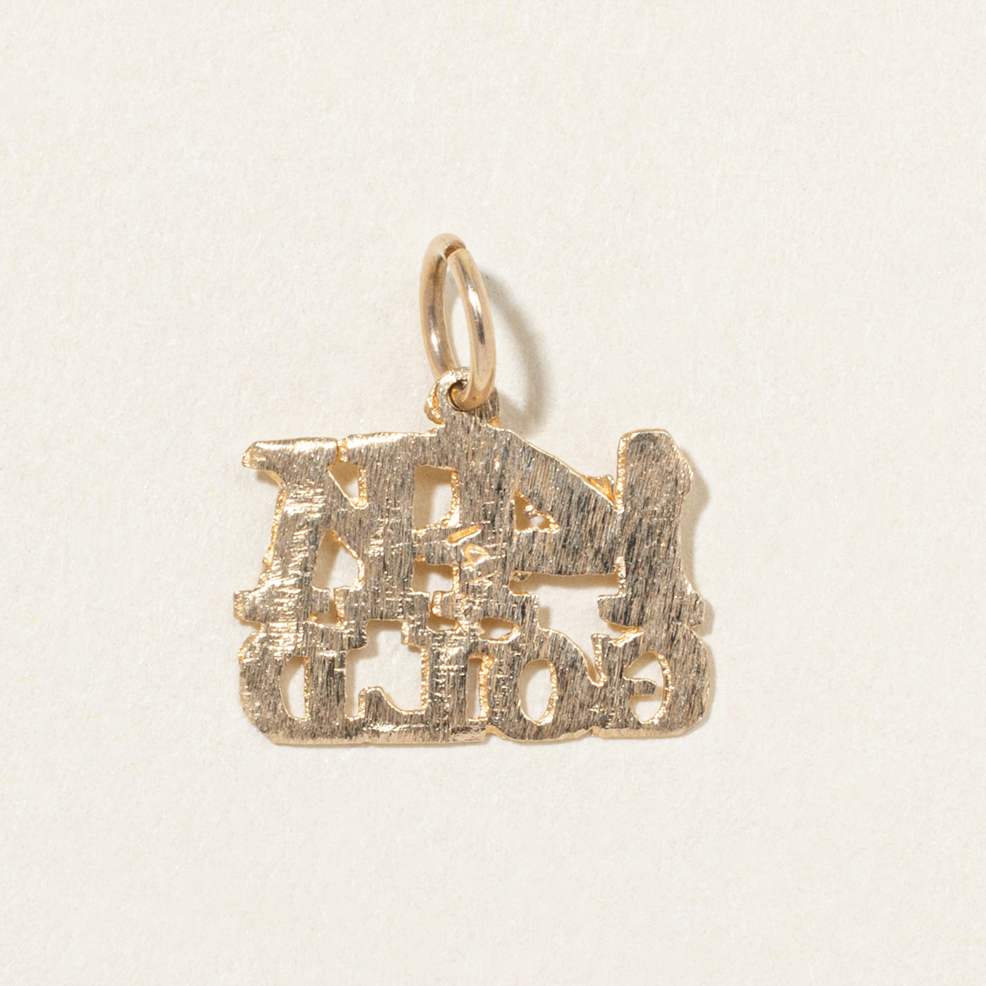 14k Yellow Gold "14k Gold" Charm