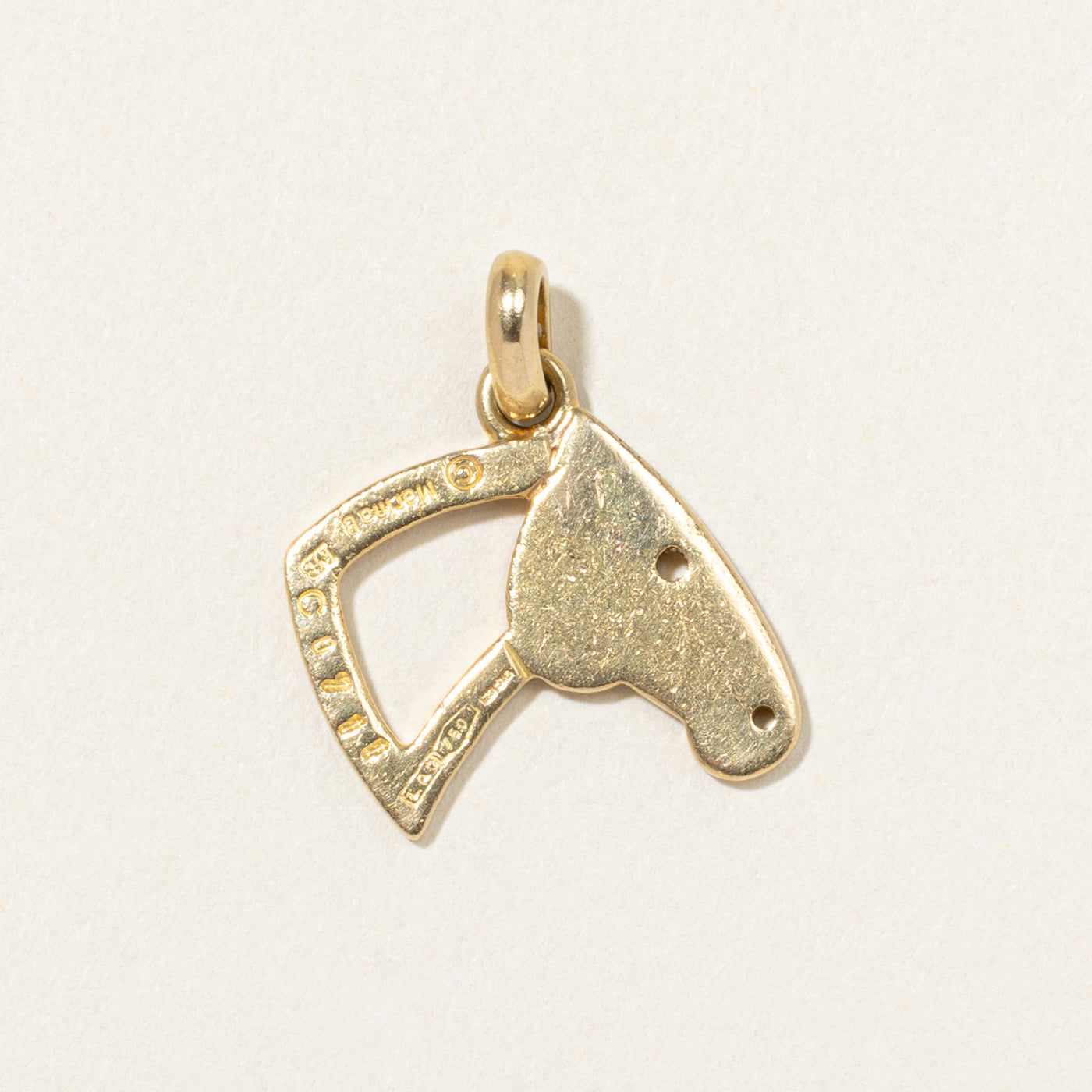 18k Yellow Gold Horse Charm