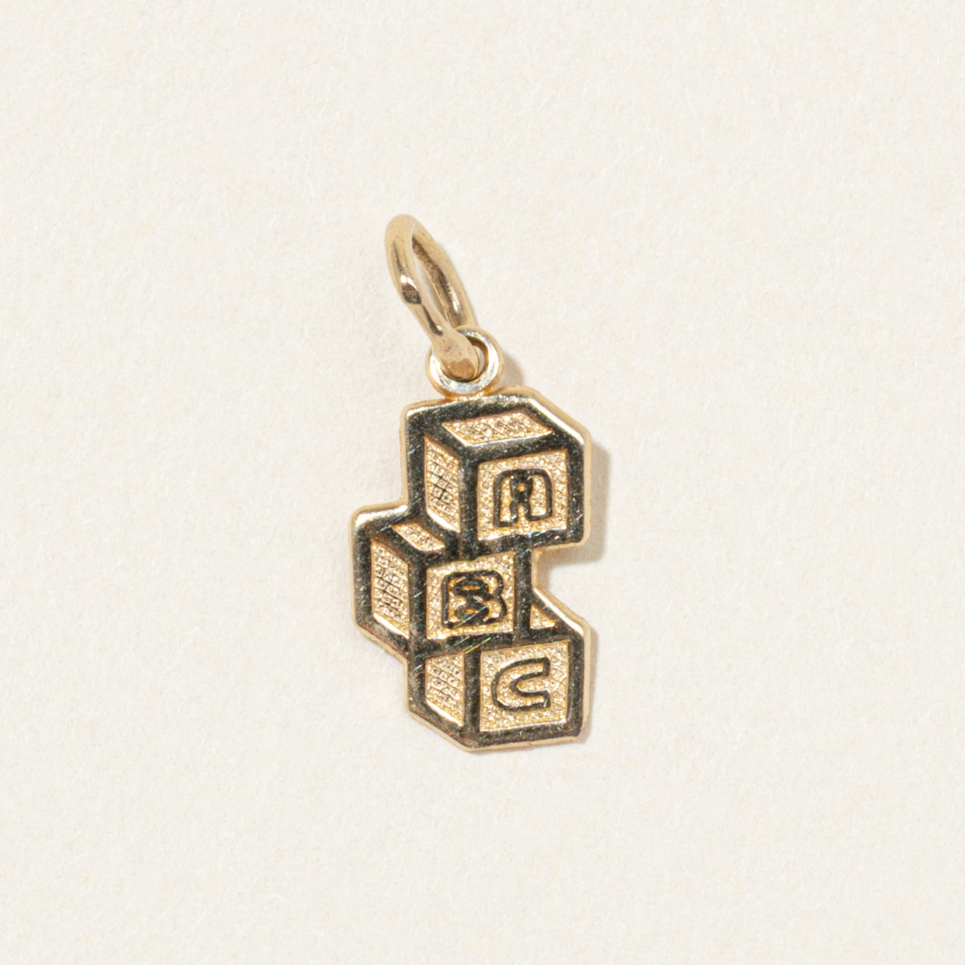 9k Yellow Gold Baby Blocks Charm