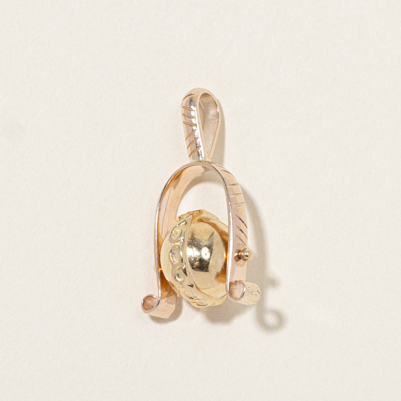 Breloque à rouleau en or jaune 9 carats