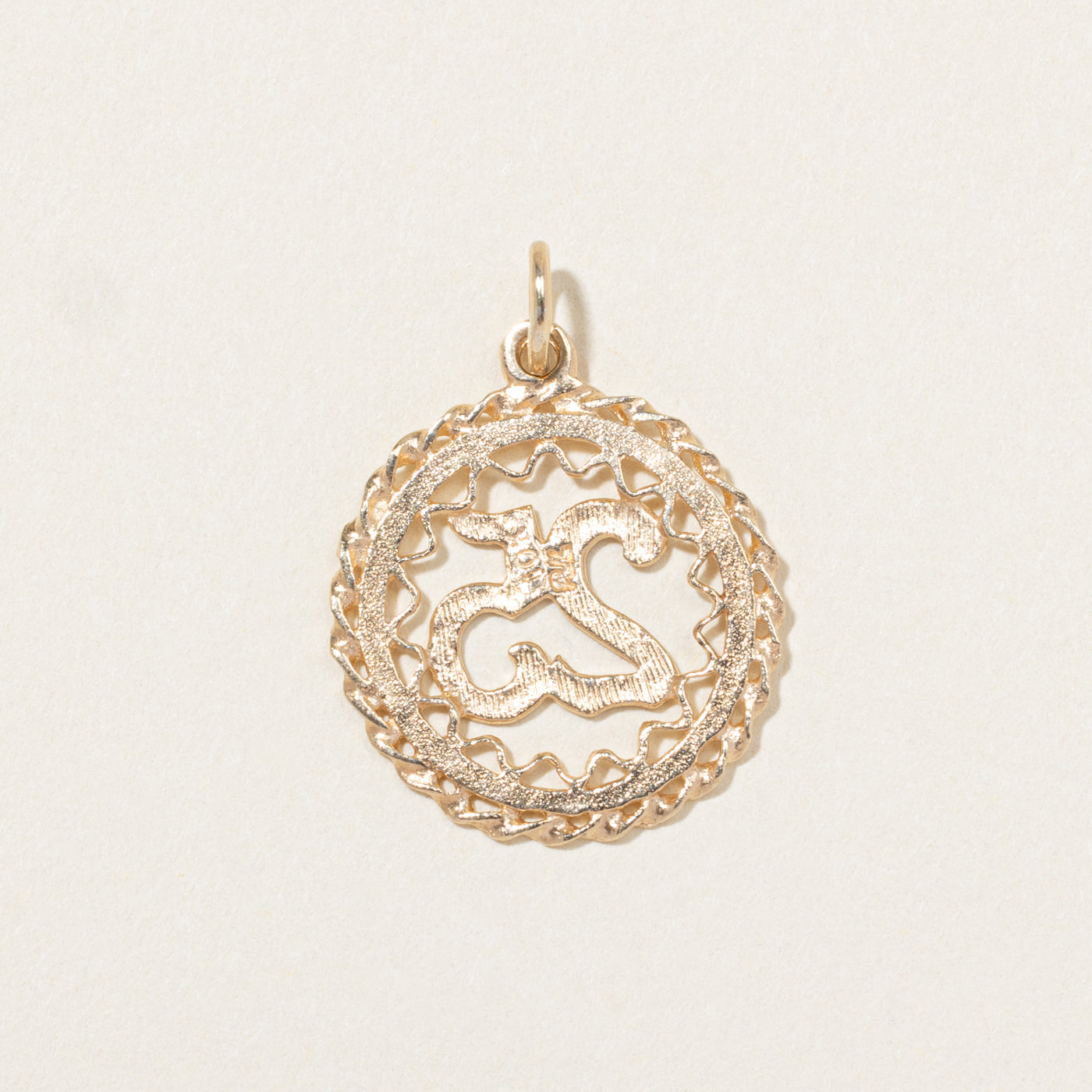 Breloque « 25 » en or jaune 10 carats