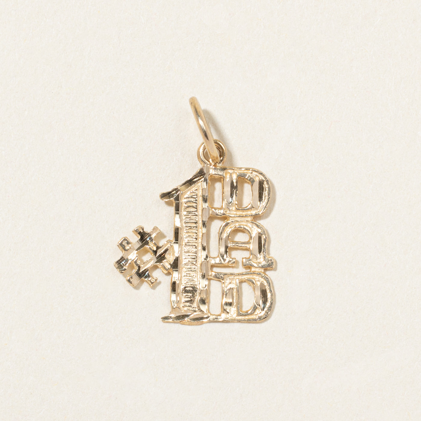 Breloque « Papa n° 1 » en or jaune 10 carats