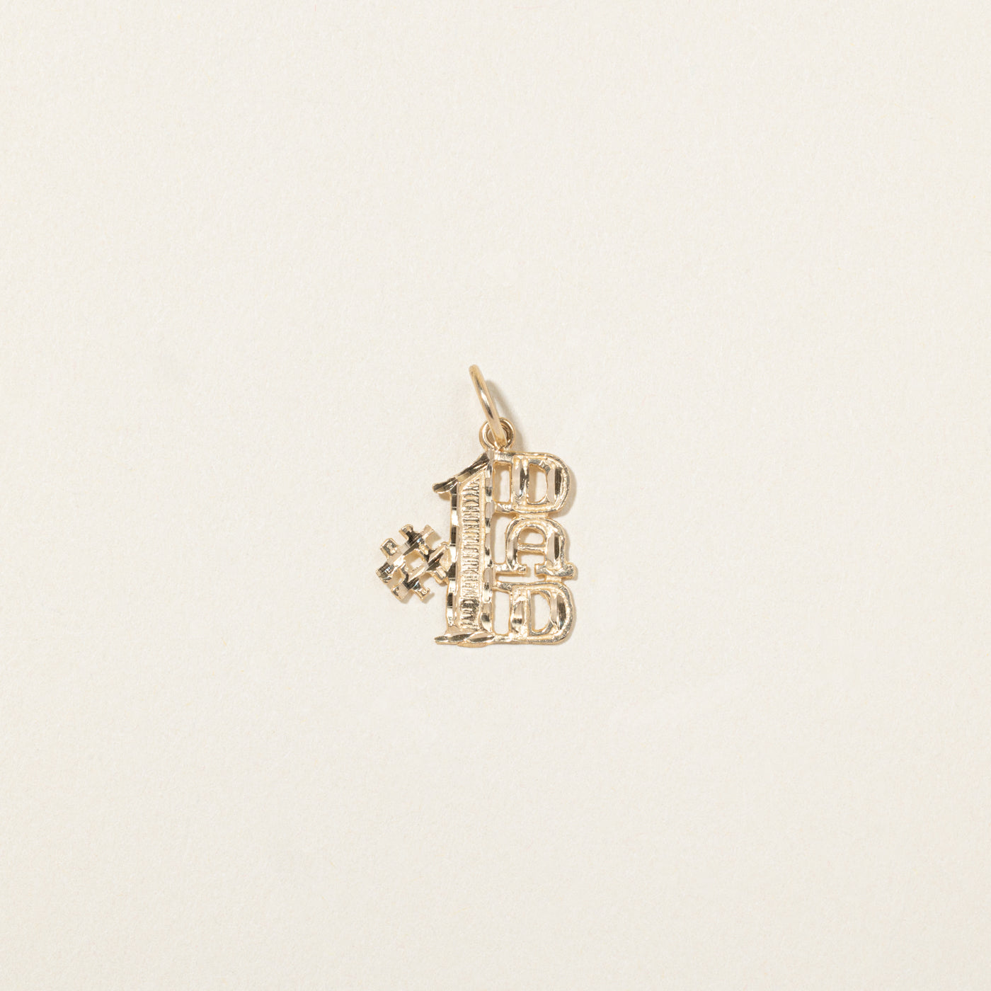 Breloque « Papa n° 1 » en or jaune 10 carats