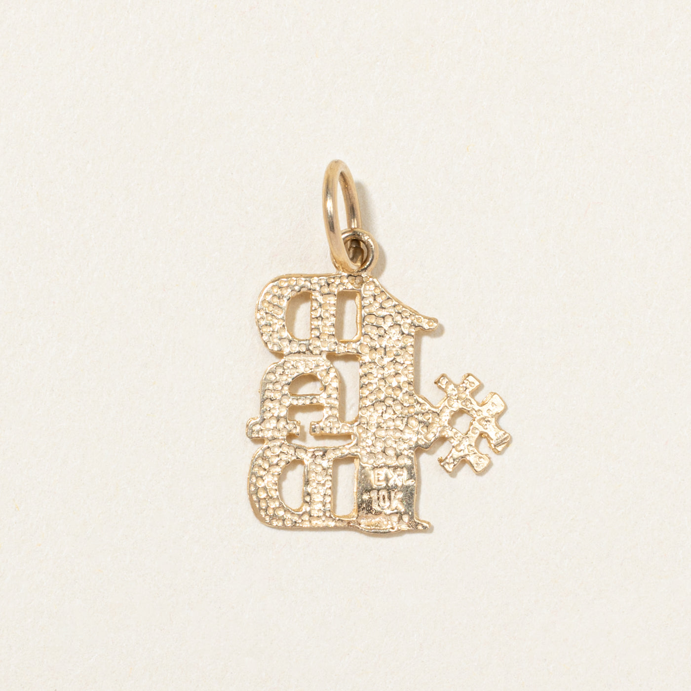 Breloque « Papa n° 1 » en or jaune 10 carats