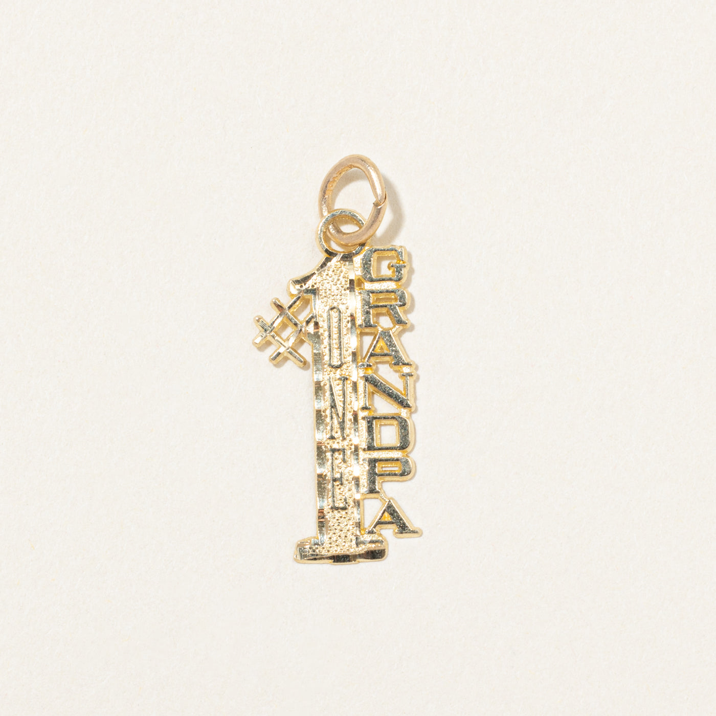 Breloque « Grand-père n° 1 » en or jaune 10 carats