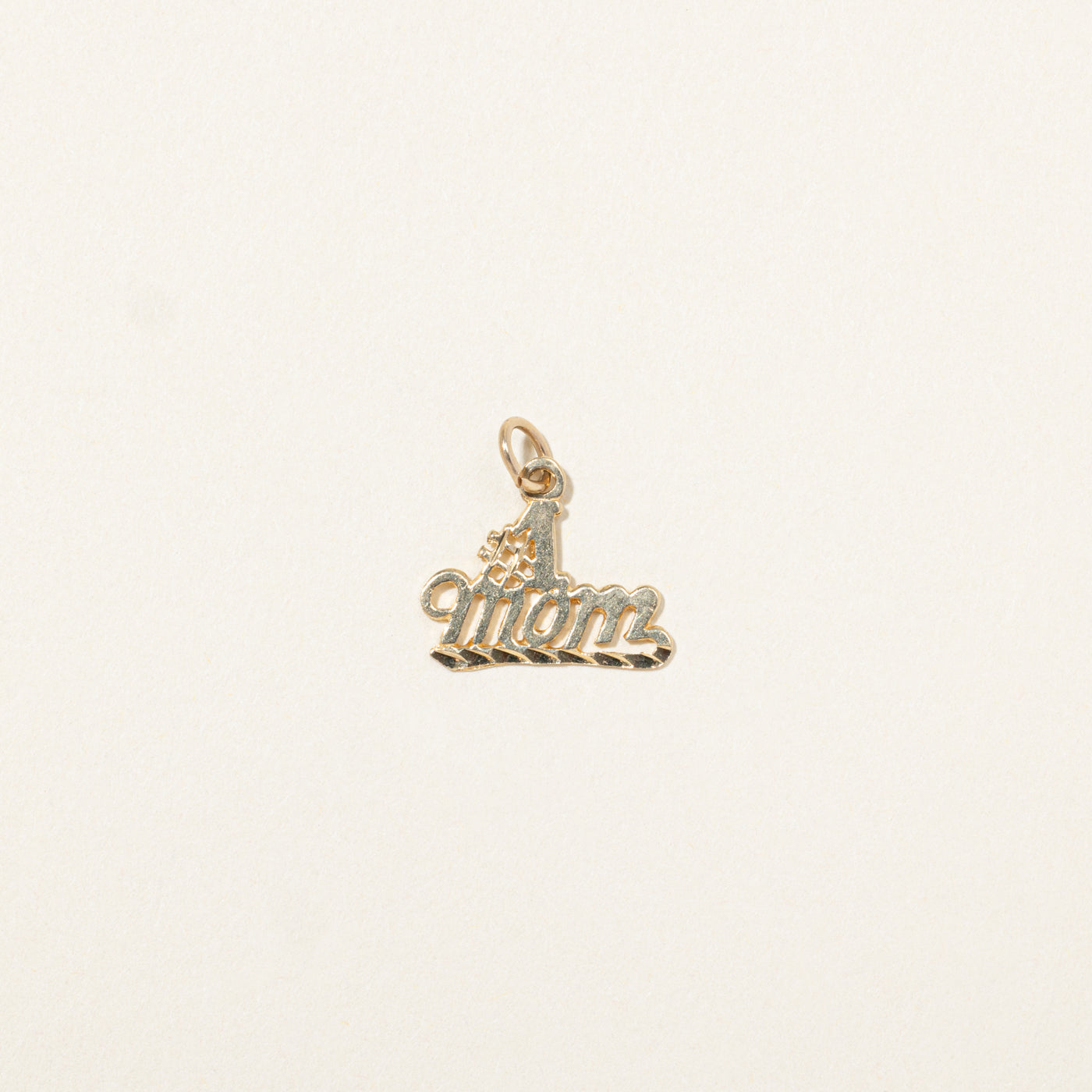 Breloque « Maman n° 1 » en or jaune 10 carats