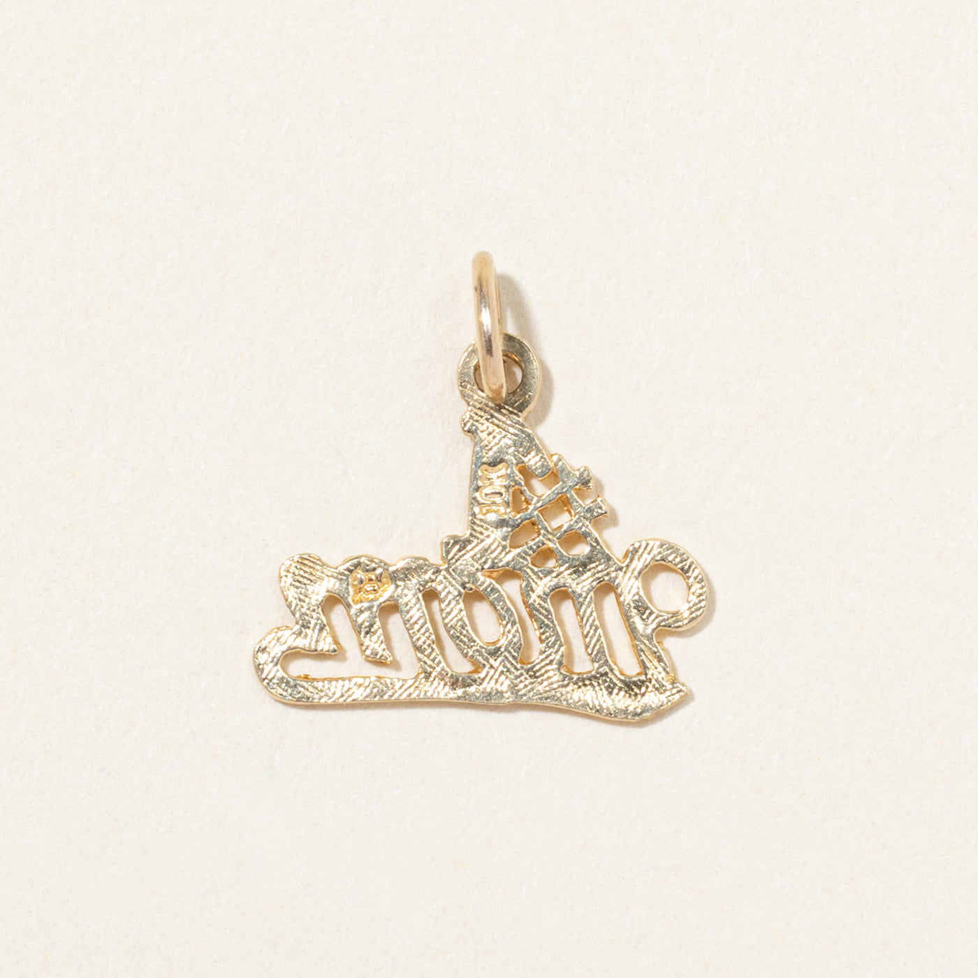 Breloque « Maman n° 1 » en or jaune 10 carats