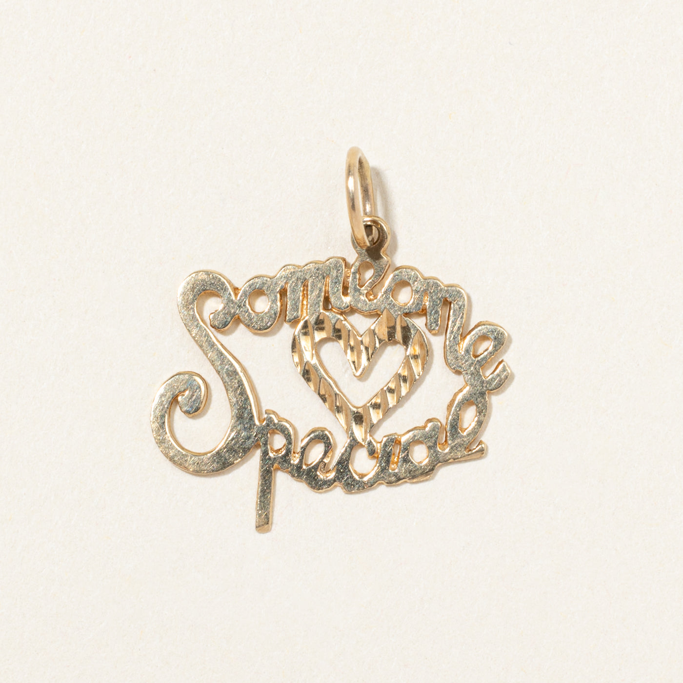 10k Yellow Gold "Someone Special" Heart Charm
