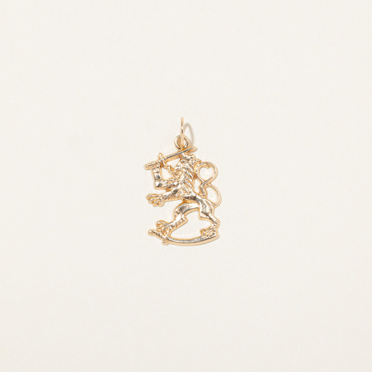 14k Yellow Gold Finnish Lion Charm